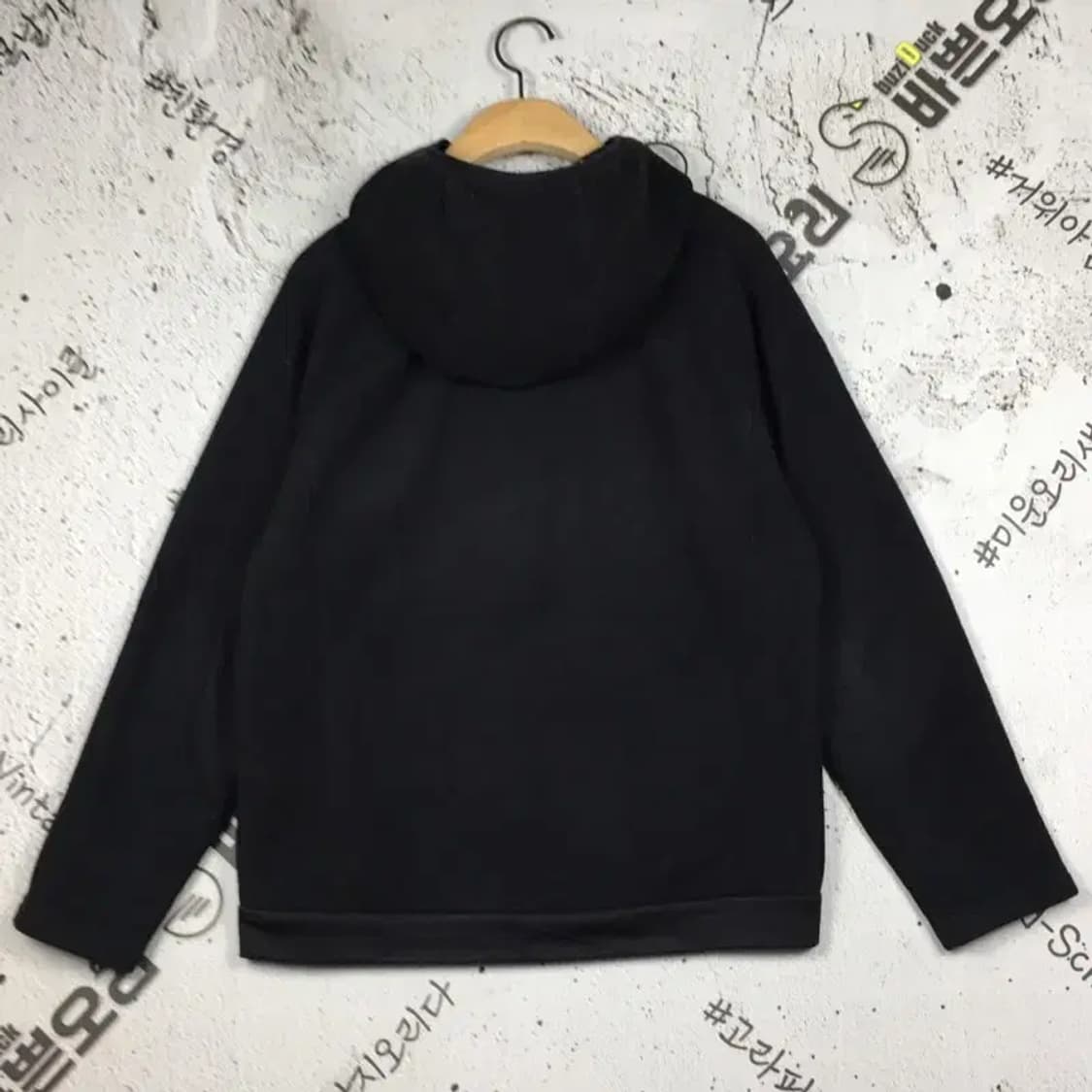 데상트 기모 후리스 후드 집업 점퍼 블랙 M 3400165 상품이미지2