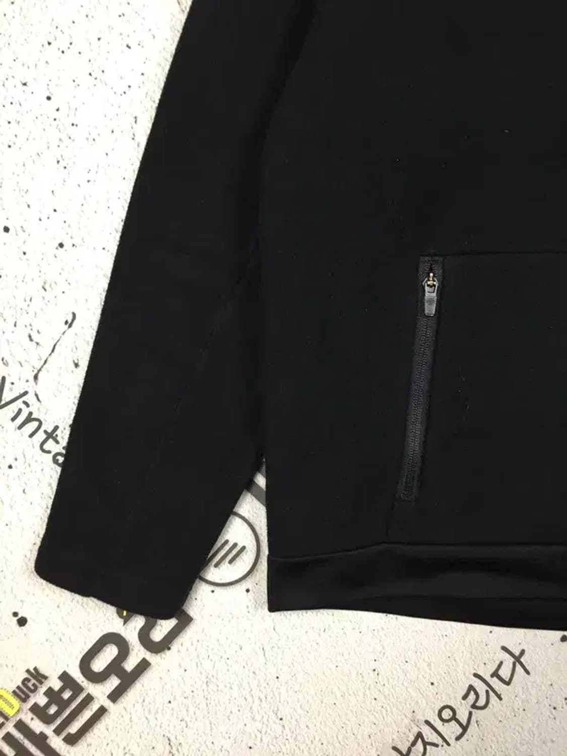 데상트 기모 후리스 후드 집업 점퍼 블랙 M 3400165 상품이미지5