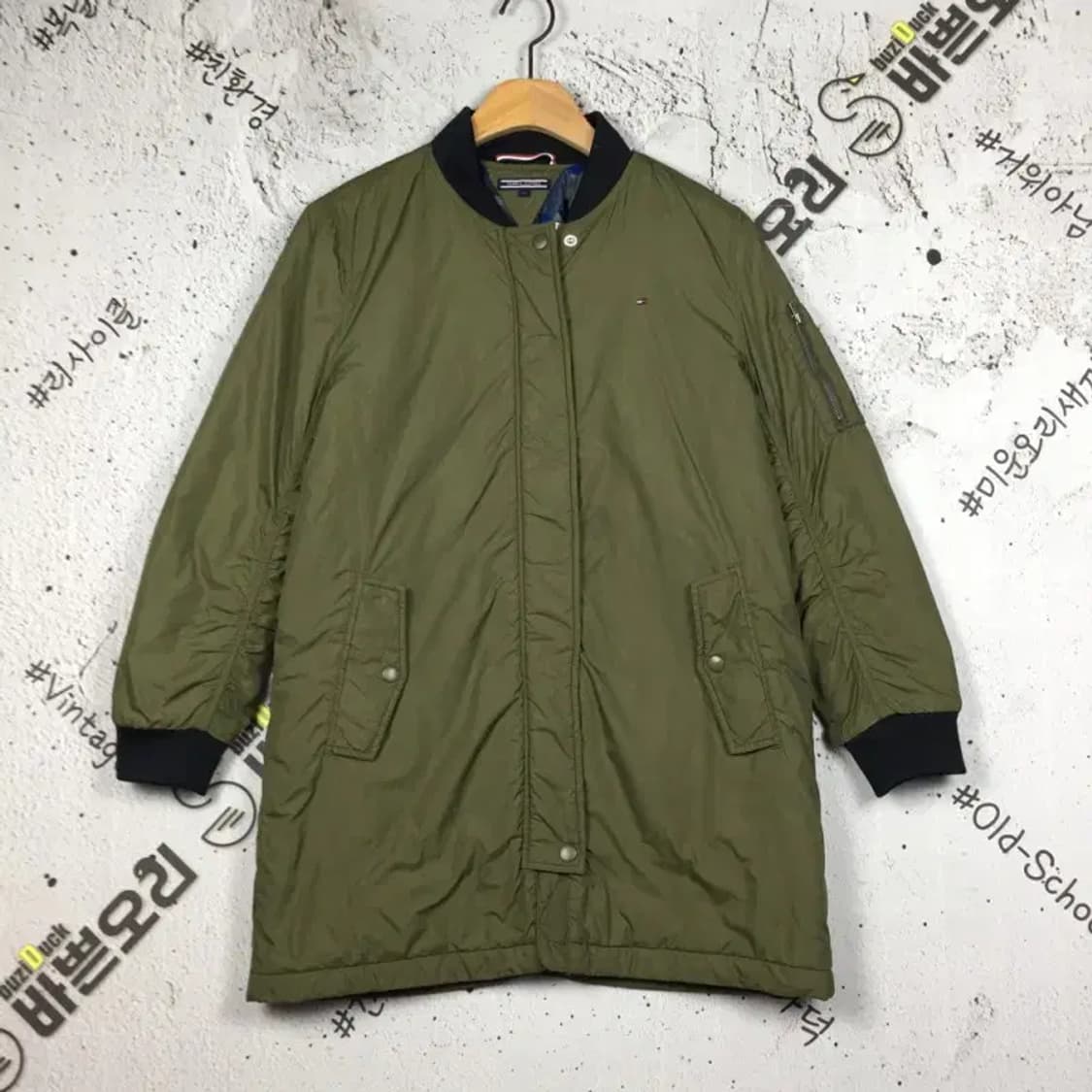 타미힐피거 여성 하프 블루종 점퍼 카키 176 3400168 상품이미지1