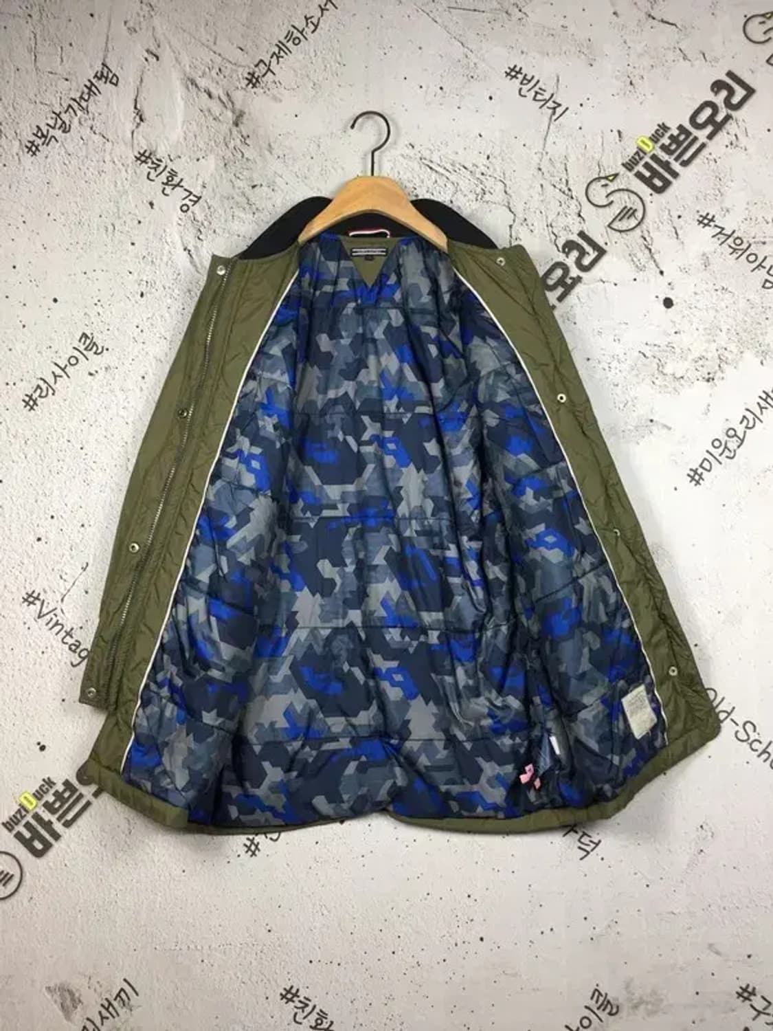 타미힐피거 여성 하프 블루종 점퍼 카키 176 3400168 상품이미지4