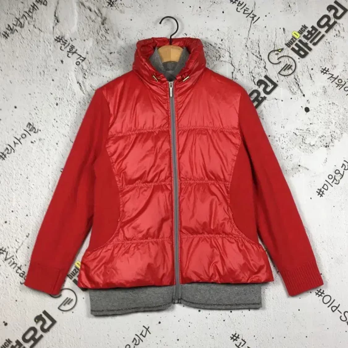 닥스 여성 골프 구스 패딩 점퍼 캐시미어 혼방 레드 105 3400170 상품이미지1