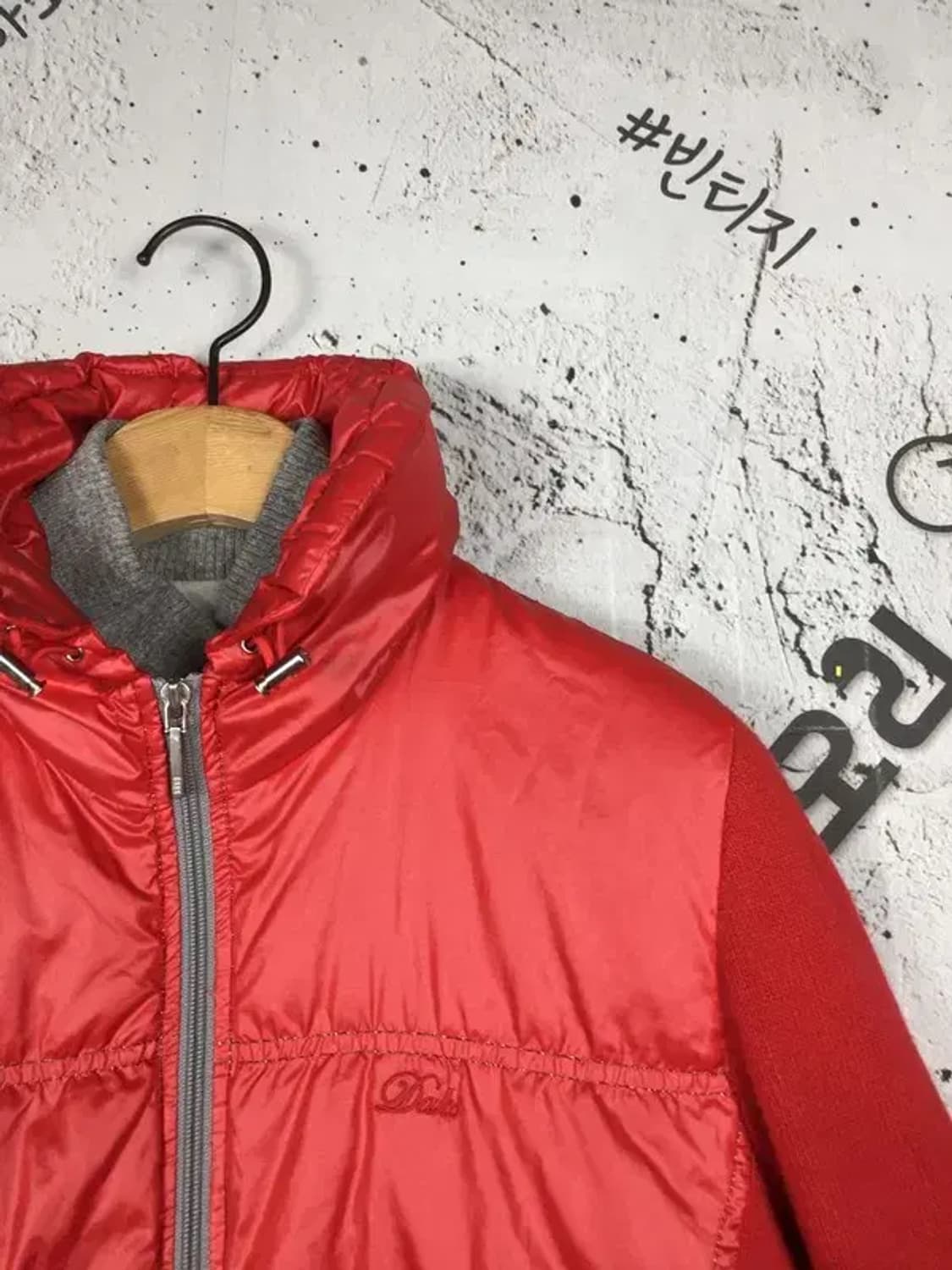 닥스 여성 골프 구스 패딩 점퍼 캐시미어 혼방 레드 105 3400170 상품이미지4