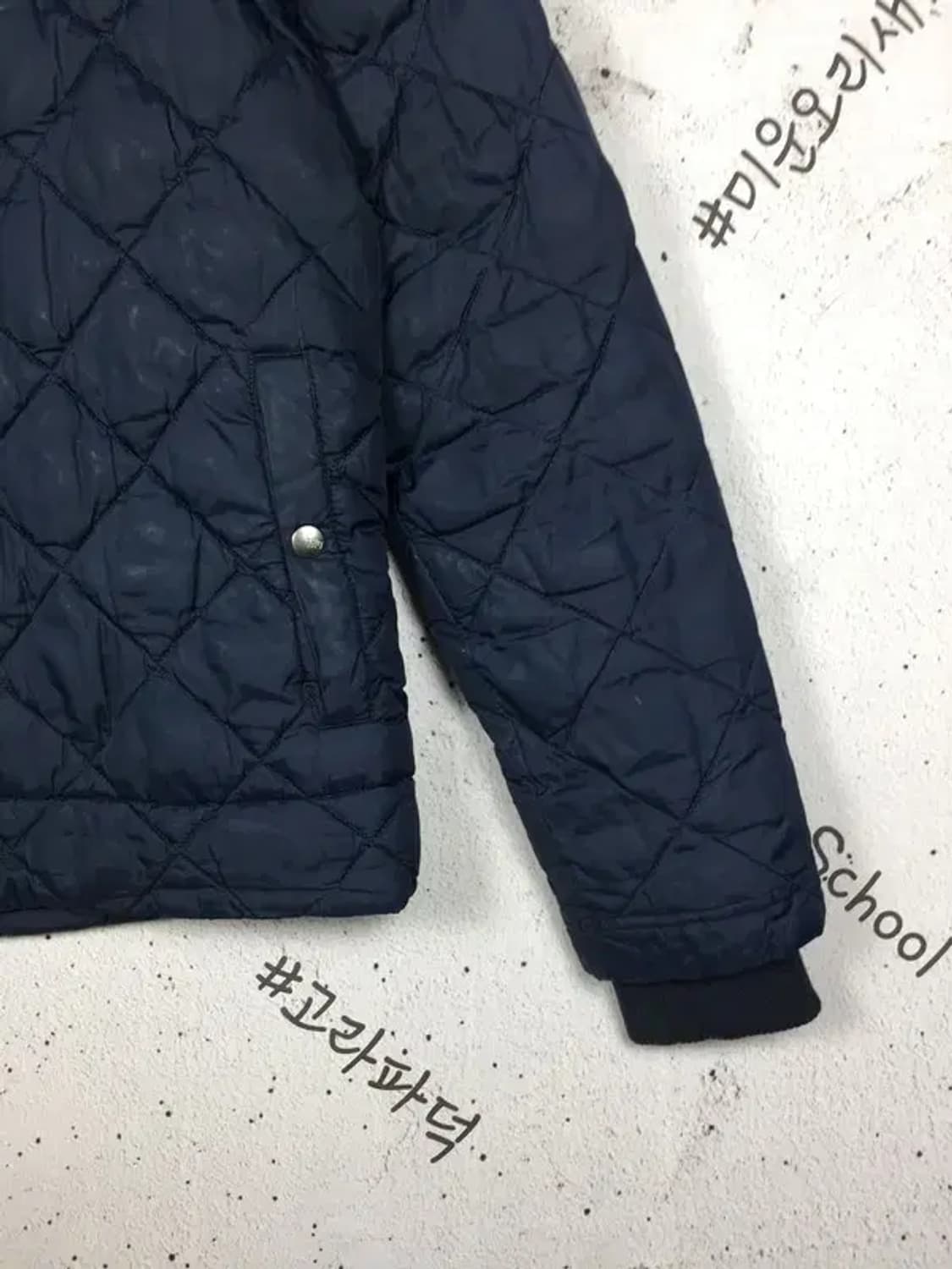 타미힐피거 퀼팅 경량 패딩 점퍼 네이비 M 3400174 상품이미지6