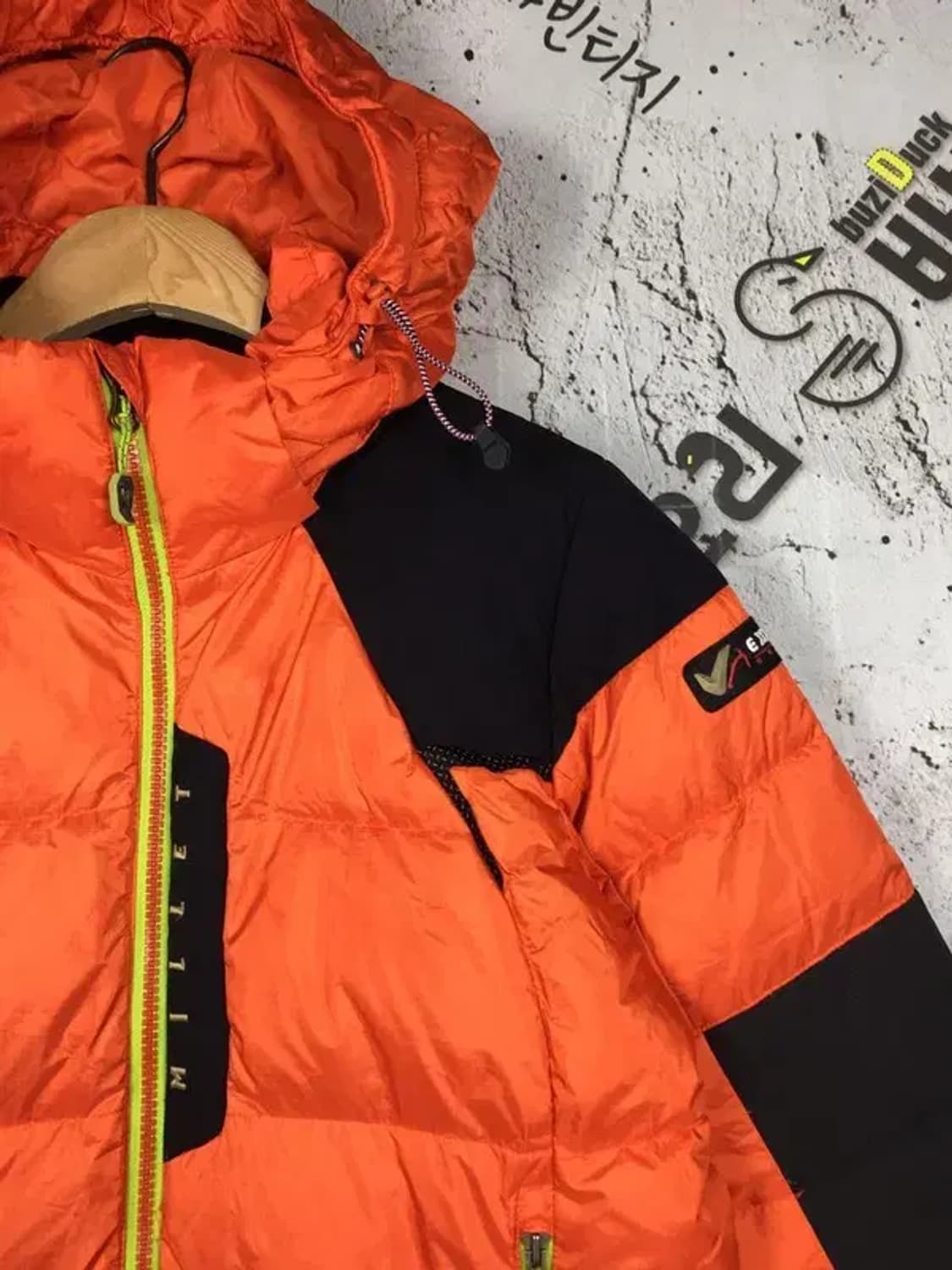 밀레 여성 구스다운 패딩 점퍼 오렌지 95 3400176 상품이미지4