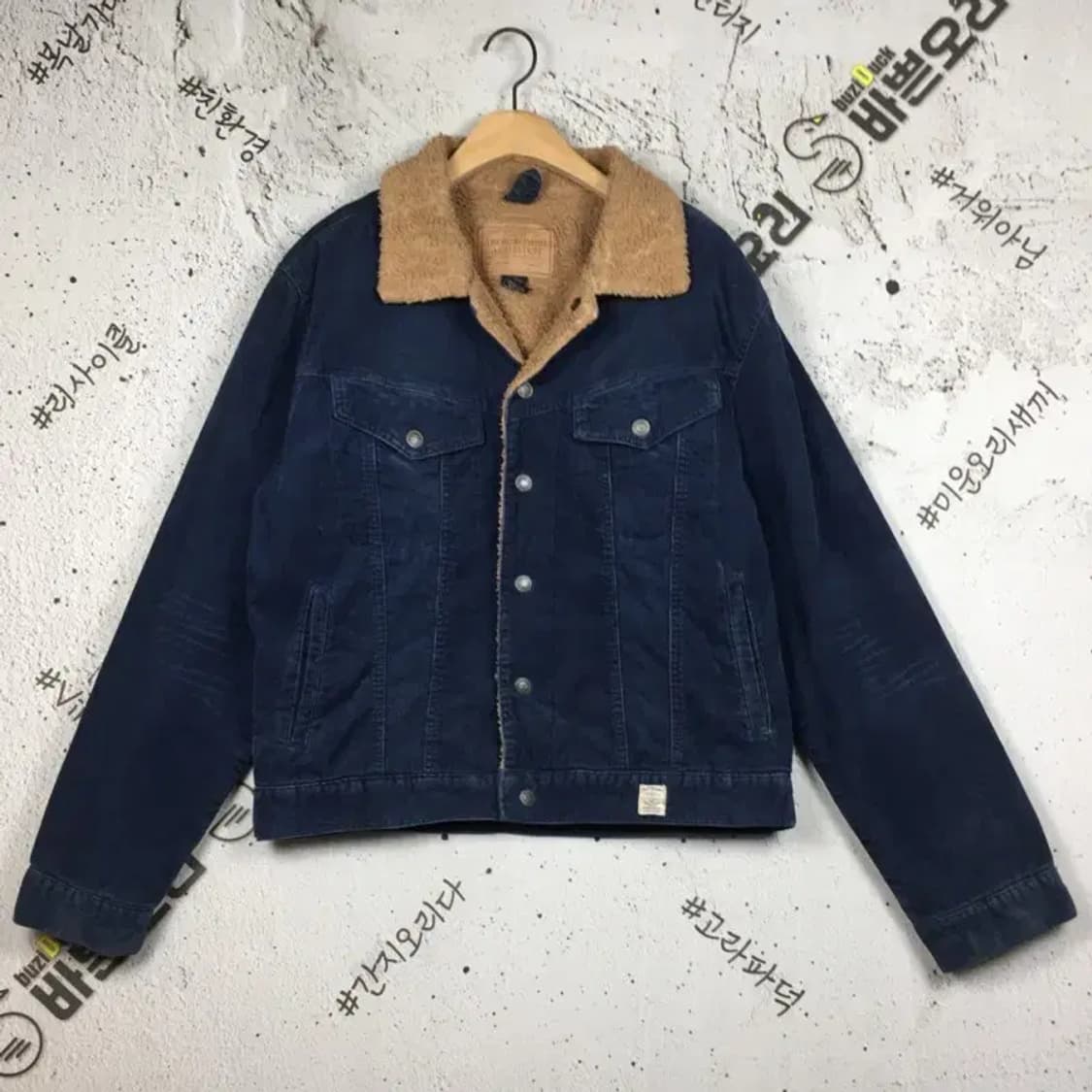 아베크롬비 데님 양털 골지 코듀로이 양털 자켓 네이비 L 3400179 상품이미지1