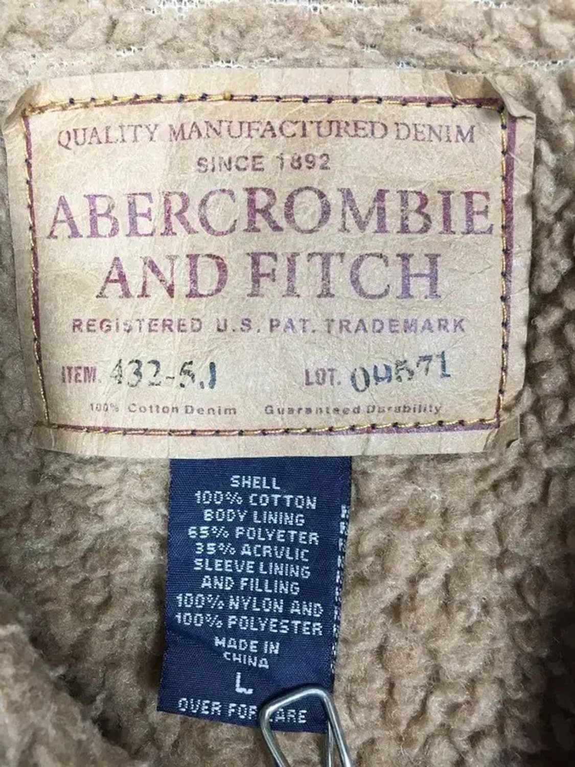 아베크롬비 데님 양털 골지 코듀로이 양털 자켓 네이비 L 3400179 상품이미지8