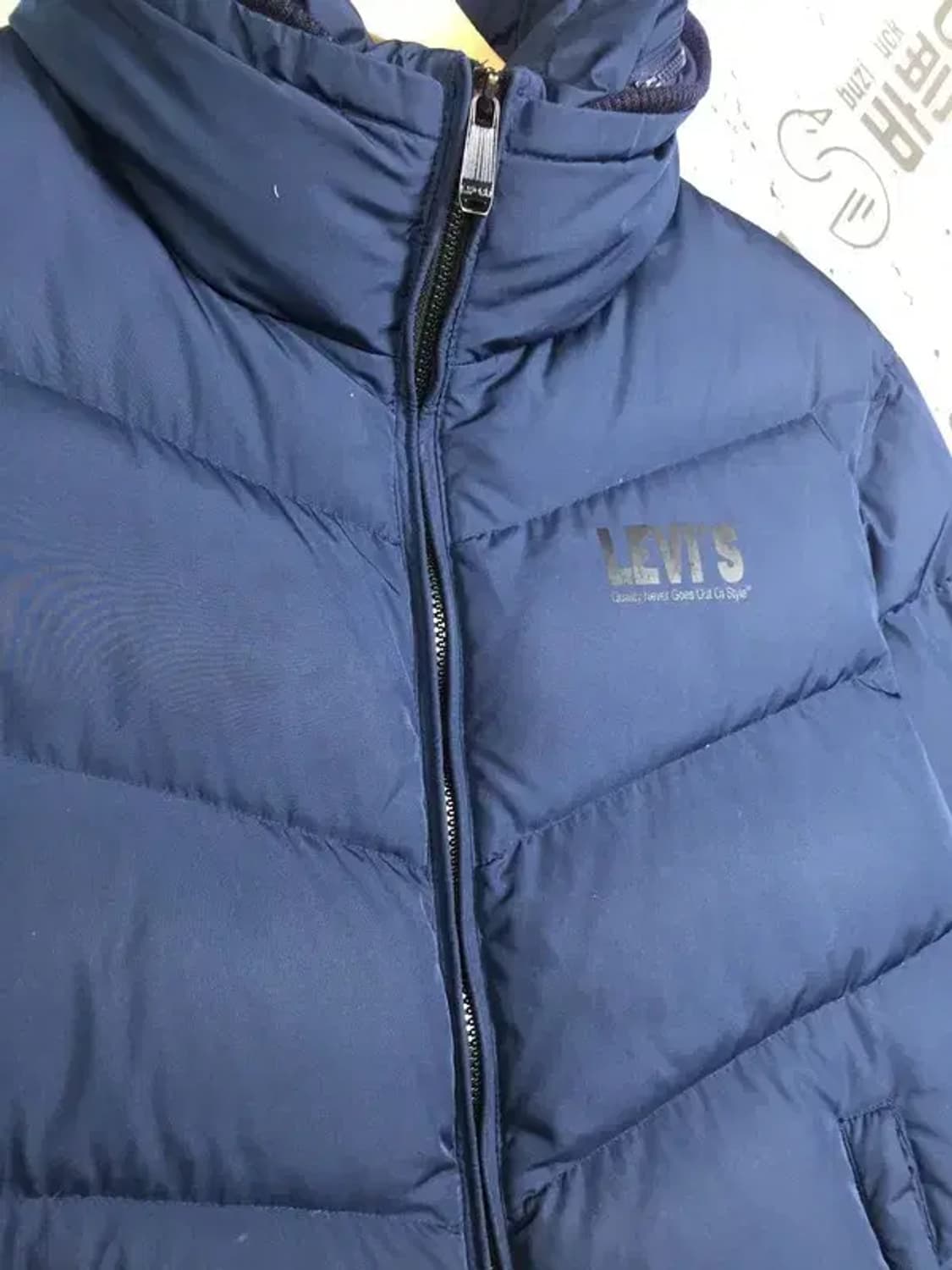 리바이스 덕다운 숏 패딩 네이비 L 3400182 상품이미지9