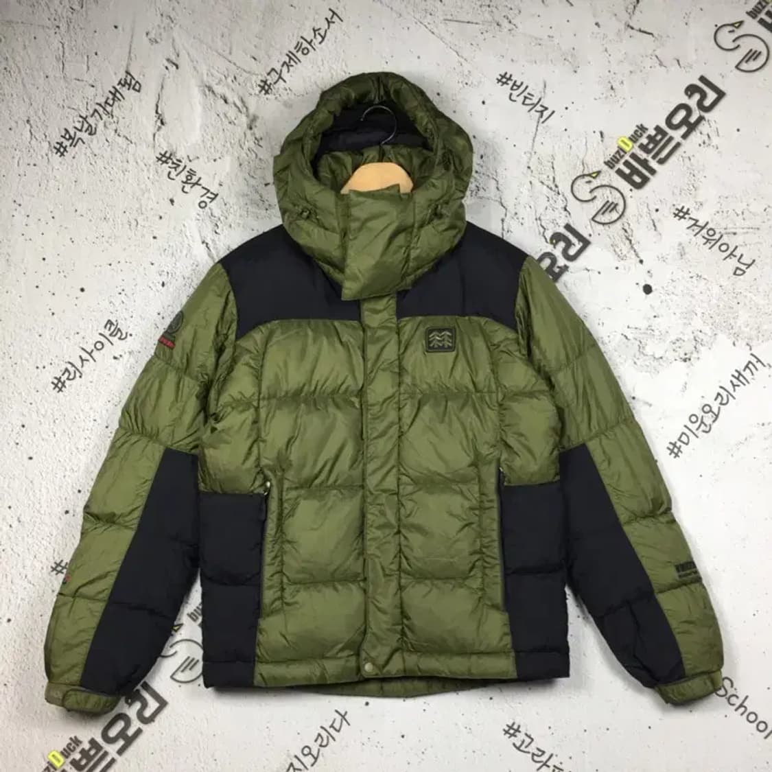 코오롱 여성 헤스티아 800 구스다운 패딩 점퍼 카키 85 3400177 상품이미지1