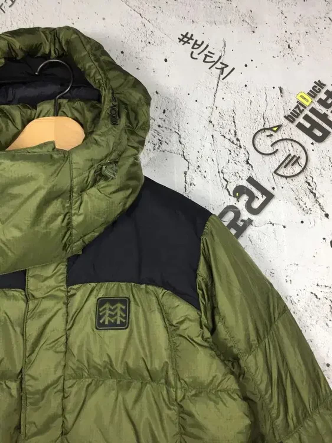 코오롱 여성 헤스티아 800 구스다운 패딩 점퍼 카키 85 3400177 상품이미지4