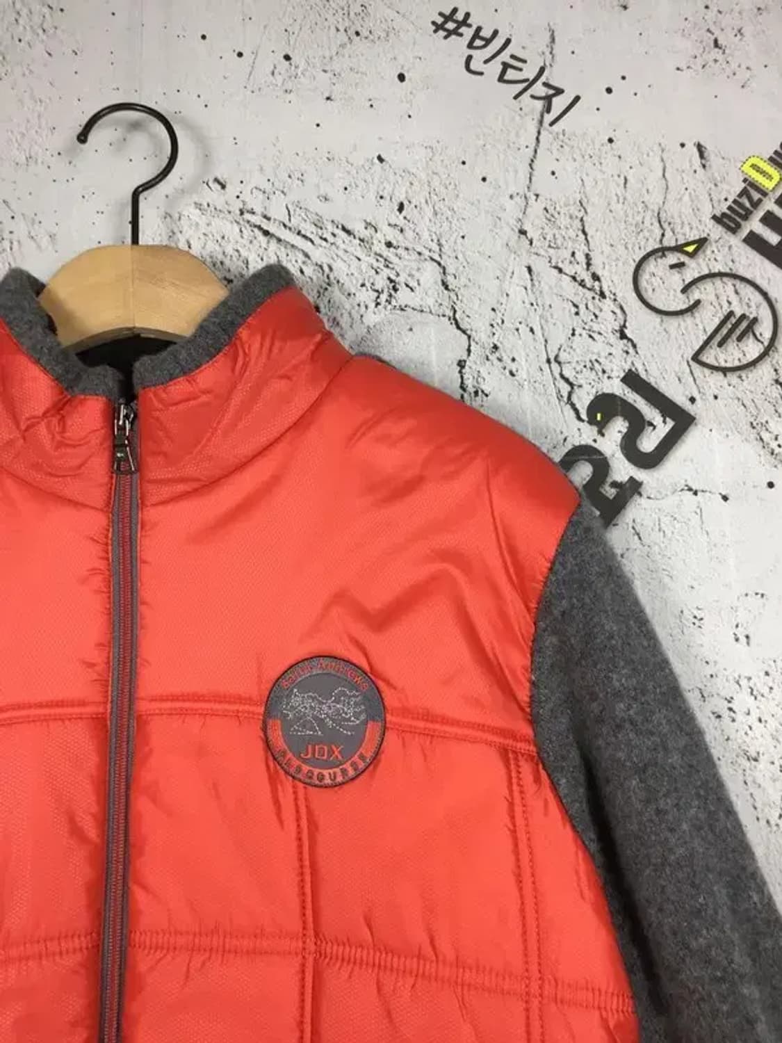 제이디엑스 골프 배색  방풍 니트 집업 코랄 105 3400185 상품이미지4