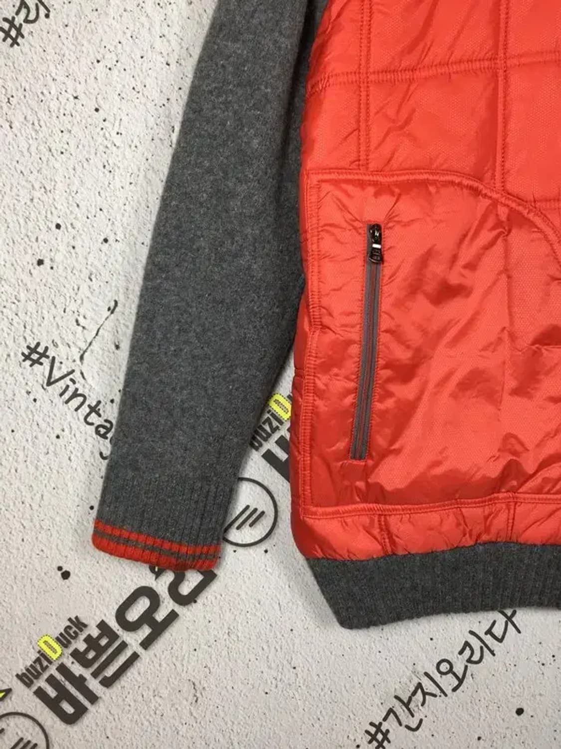 제이디엑스 골프 배색  방풍 니트 집업 코랄 105 3400185 상품이미지5