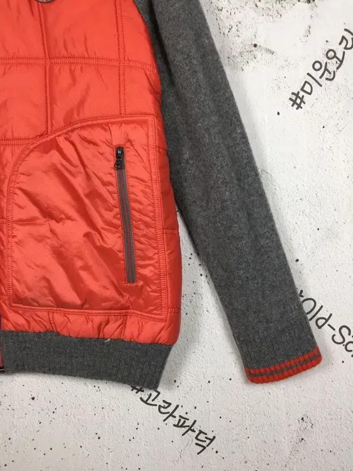 제이디엑스 골프 배색  방풍 니트 집업 코랄 105 3400185 상품이미지6