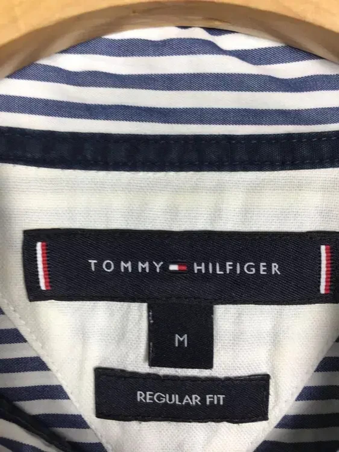 타미힐피거 긴팔 로고 셔츠 블루 스트라이프 M 1100363 상품이미지8