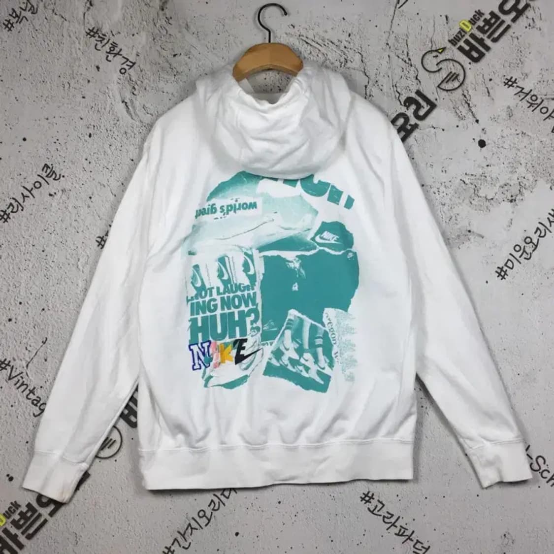나이키 멀티로고 백프린팅 후드티 화이트 L 2300239 상품이미지2