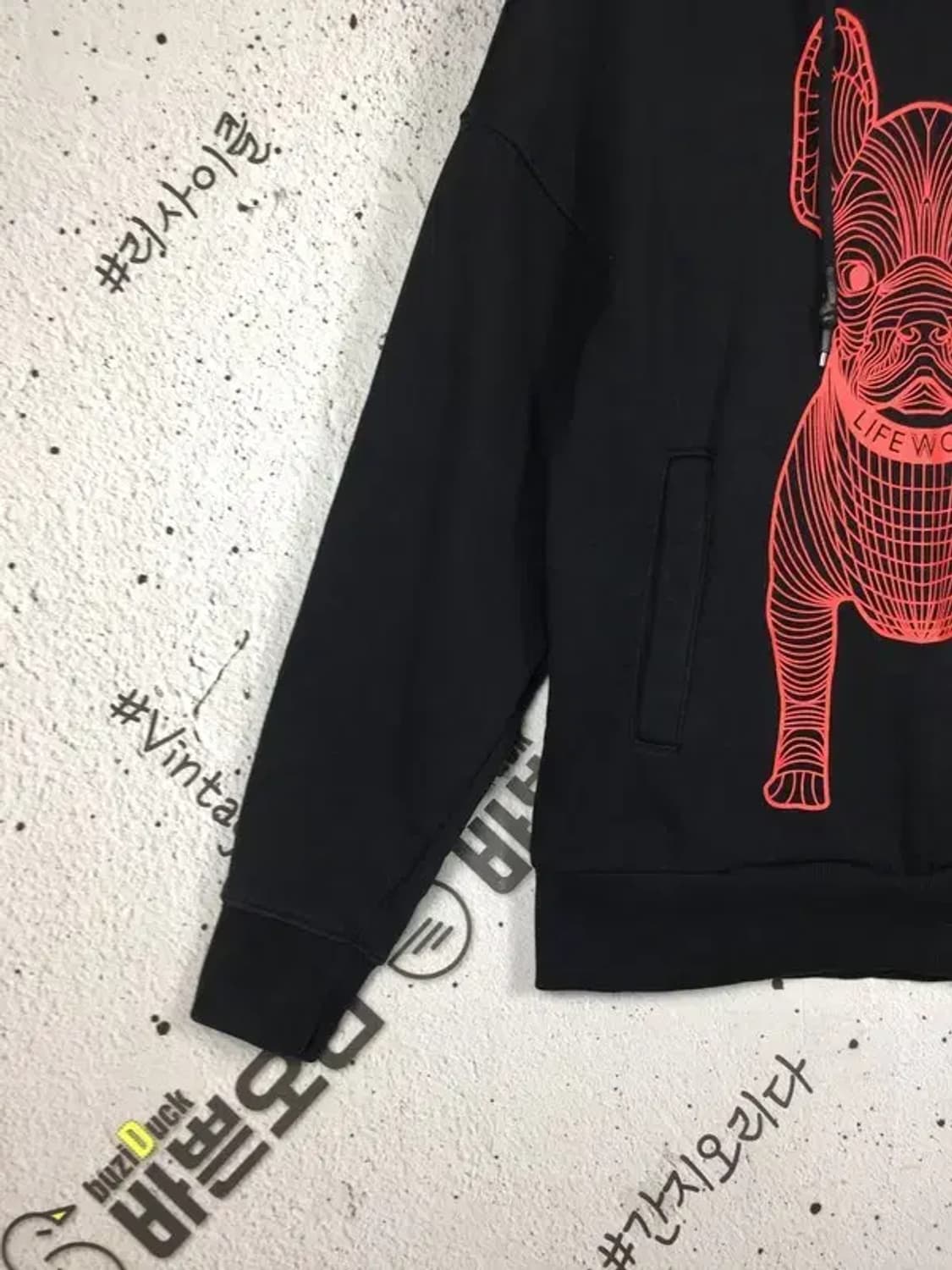 라이프워크 라독 빅로고 후드티 블랙 XS 2300240 상품이미지5