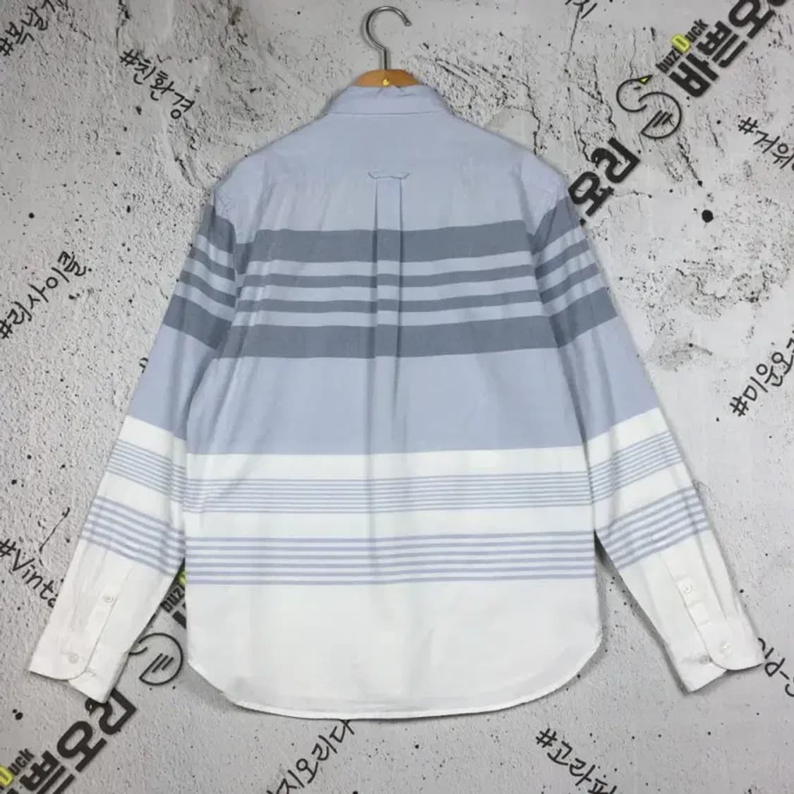 빈폴 긴팔 셔츠 라이트 블루 스트라이프 95 1100365 상품이미지4