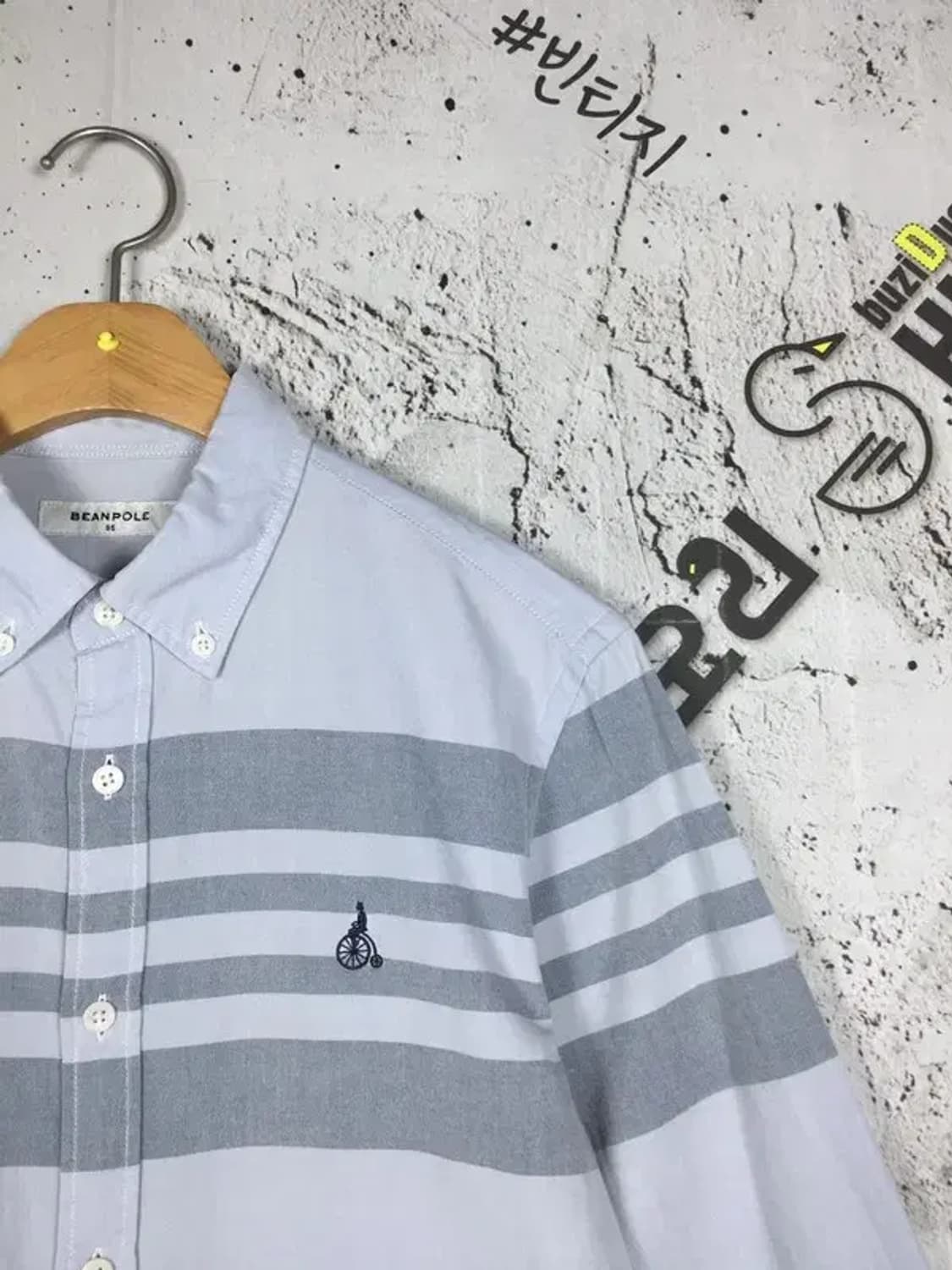 빈폴 긴팔 셔츠 라이트 블루 스트라이프 95 1100365 상품이미지5