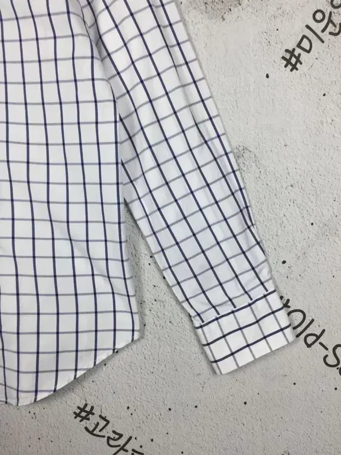 헤지스 긴팔 셔츠 화이트 그래프체크 95 1100367 상품이미지6