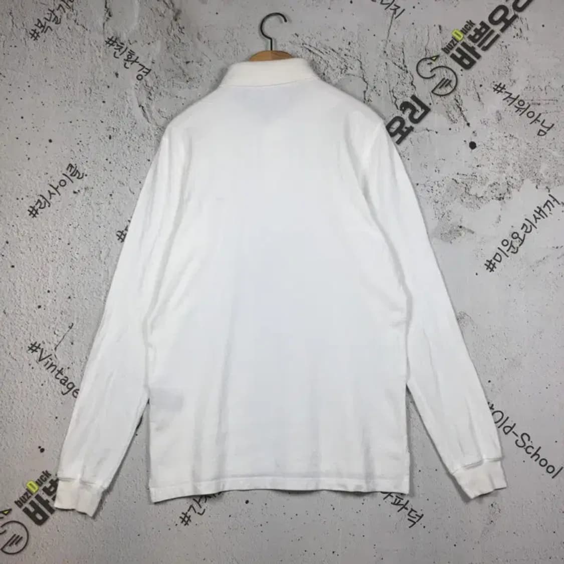 타미힐피거 커스텀핏 긴팔 카라 티셔츠 화이트 S 2100170 상품이미지2