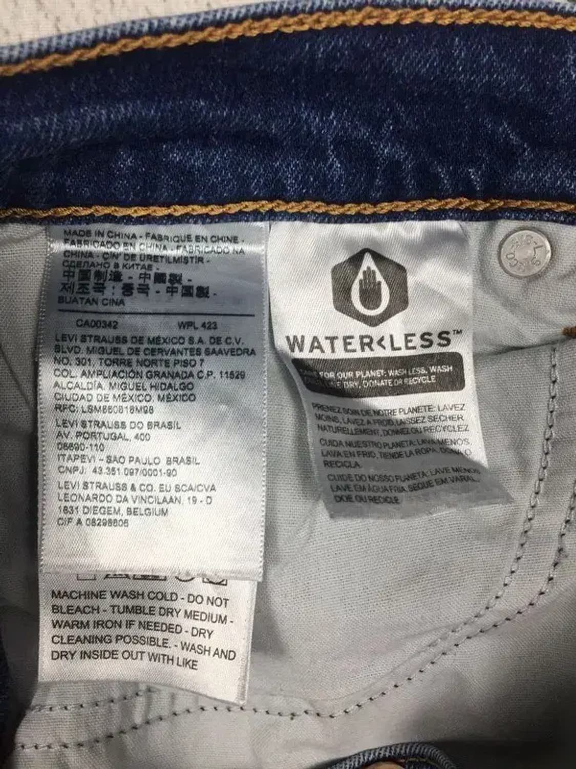 리바이스 프리미엄 버튼 플라이 데님 청바지 중청 29 4100092 상품이미지10