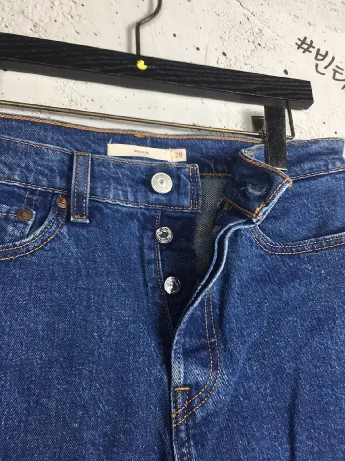 리바이스 프리미엄 버튼 플라이 데님 청바지 중청 29 4100092 상품이미지6