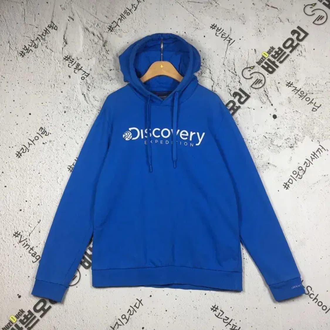 디스커버리 빅로고 후드티 블루 95 2300241 상품이미지1