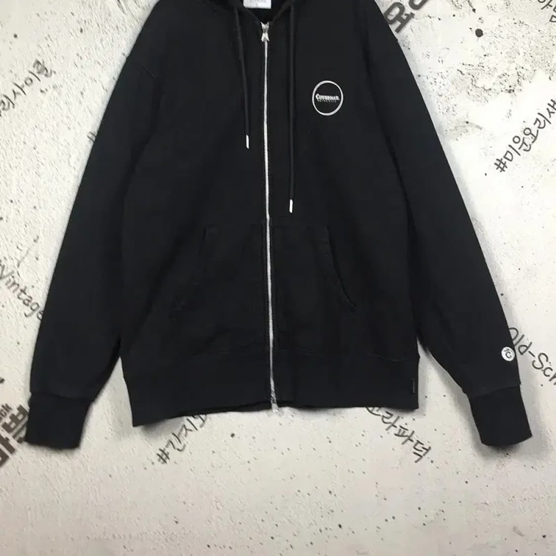 커버낫 투웨이 어센틱 로고 후드 집업 블랙 L 2300246 상품이미지5