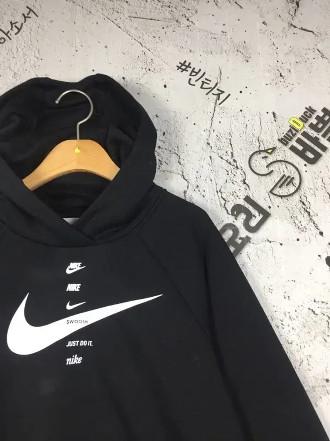 나이키 멀티스우시 크롭 후드티 블랙 S 2300244 상품이미지4