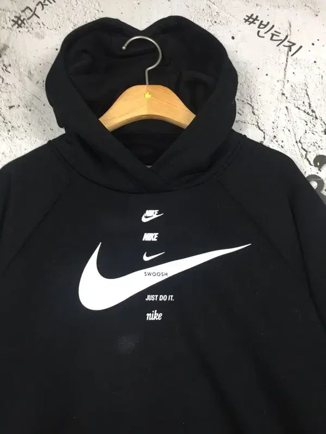 나이키 멀티스우시 크롭 후드티 블랙 S 2300244 상품이미지7