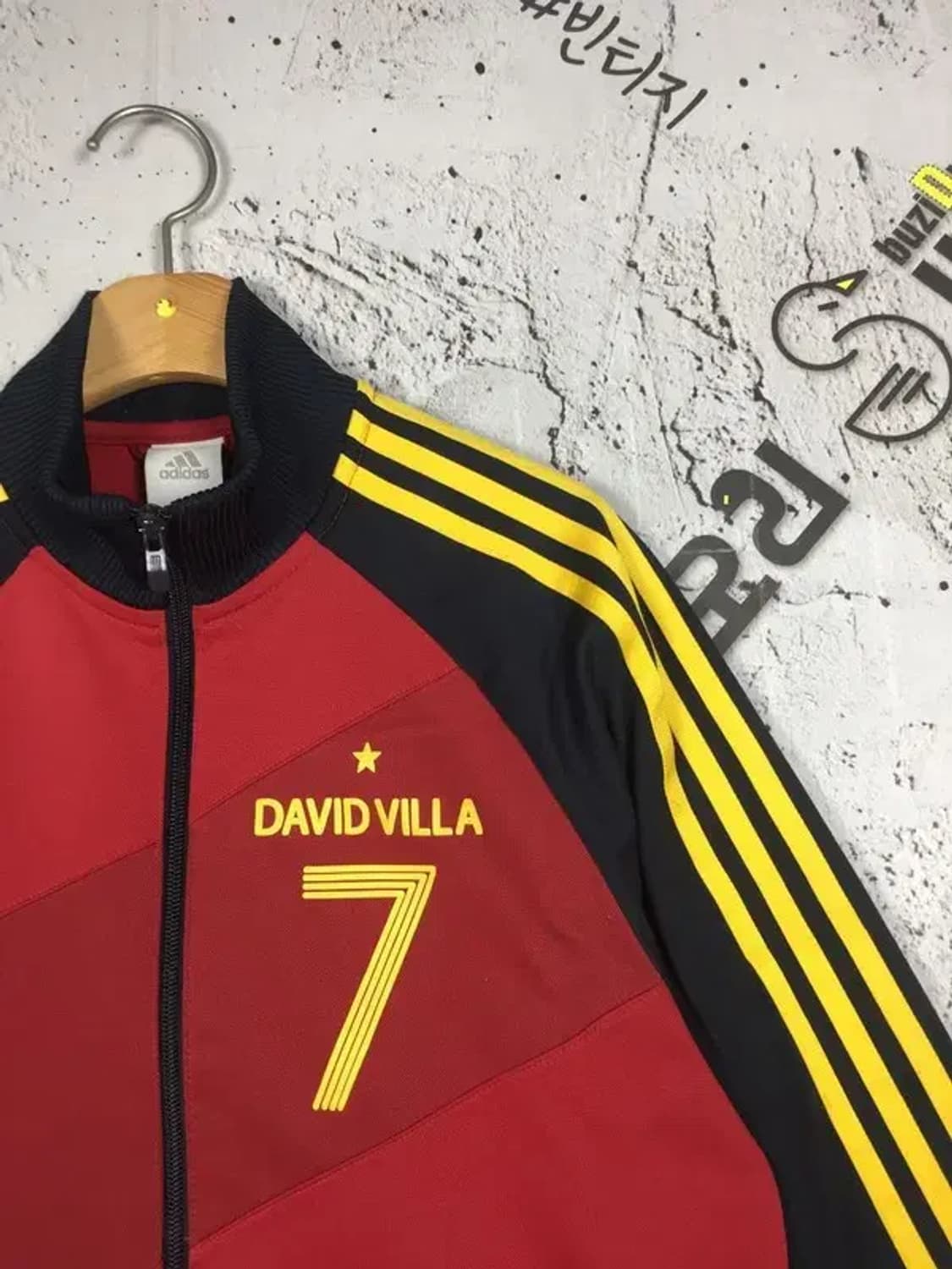 아디다스 스페인 다비드비야 트랙탑 져지 레드 100 3100261 상품이미지4