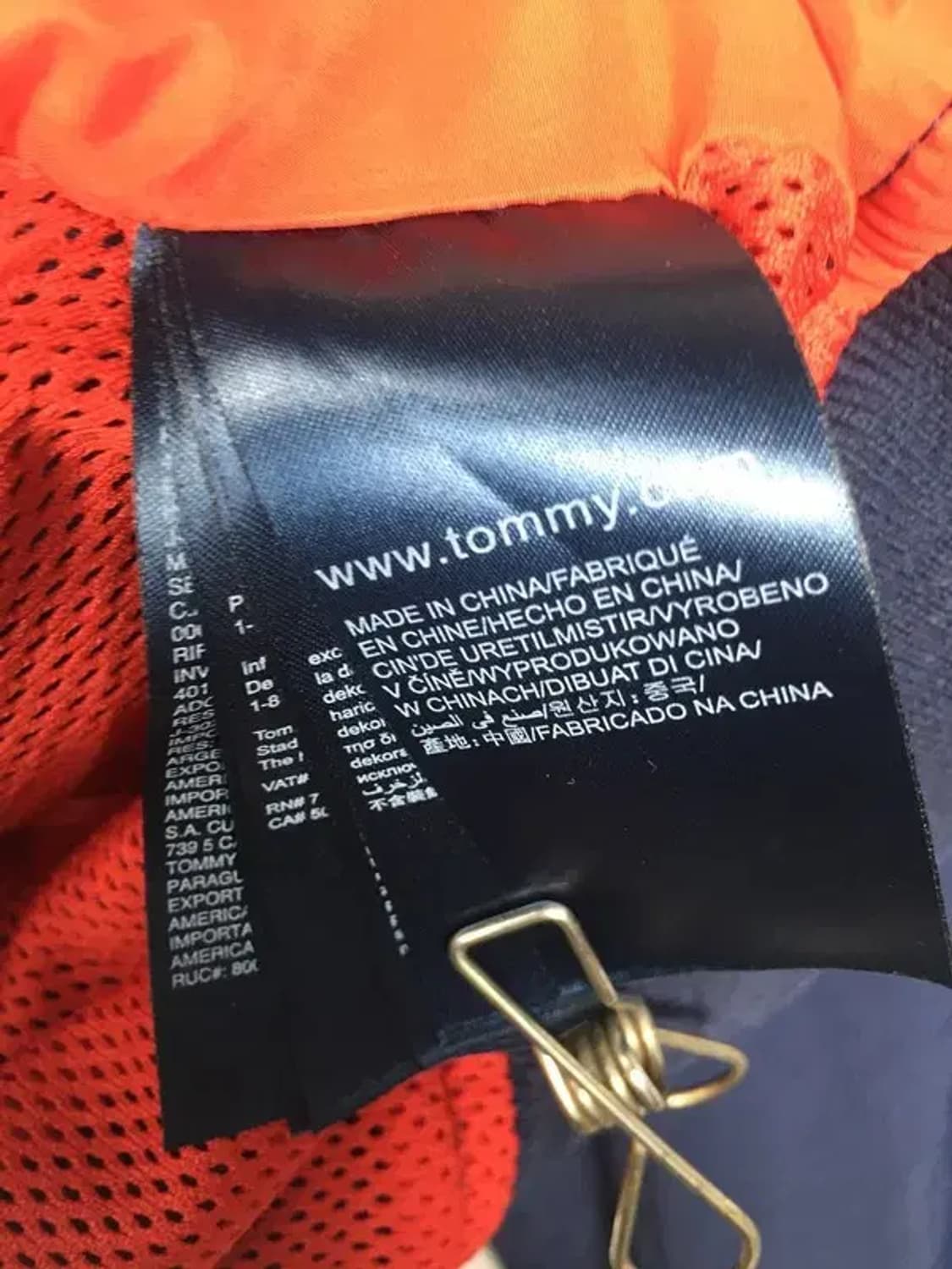 타미힐피거 배색 바람막이 자켓 네이비 L 3800200 상품이미지7