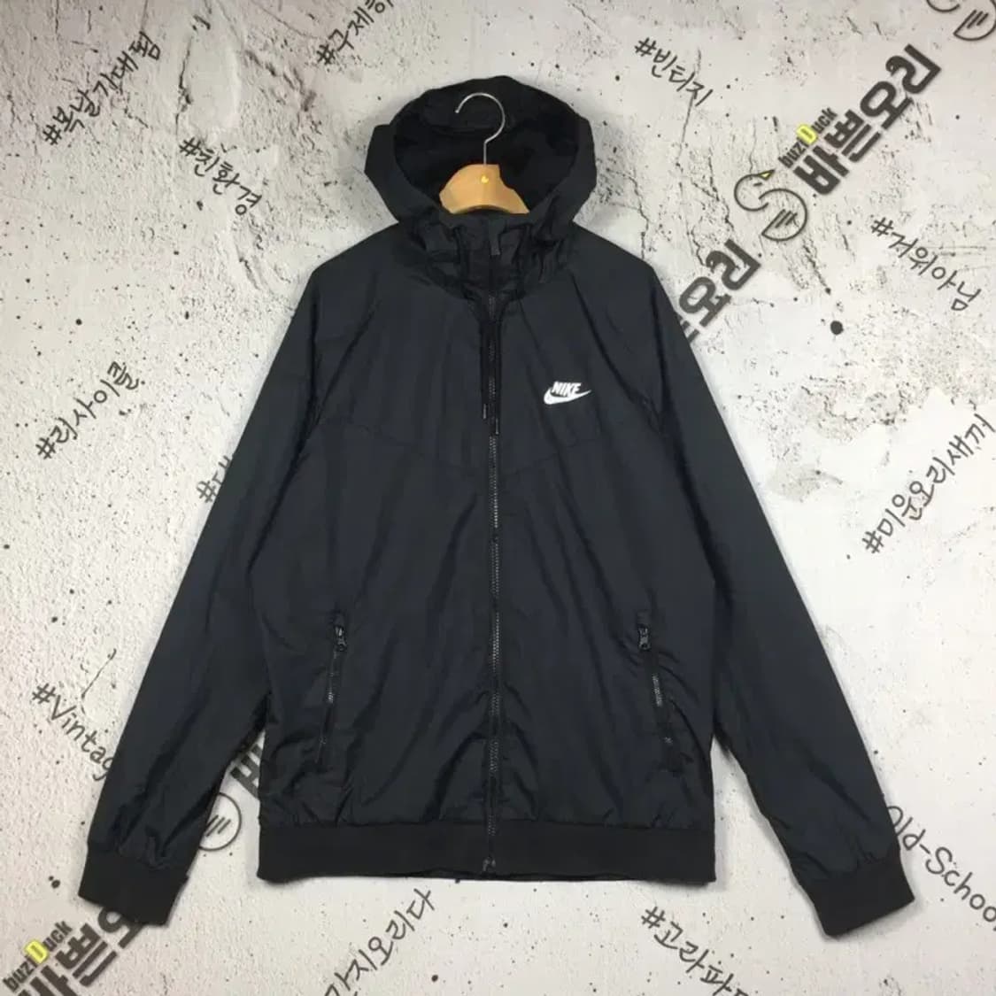 나이키 윈드러너 후드 바람막이 집업 블랙 M 3800204 상품이미지1
