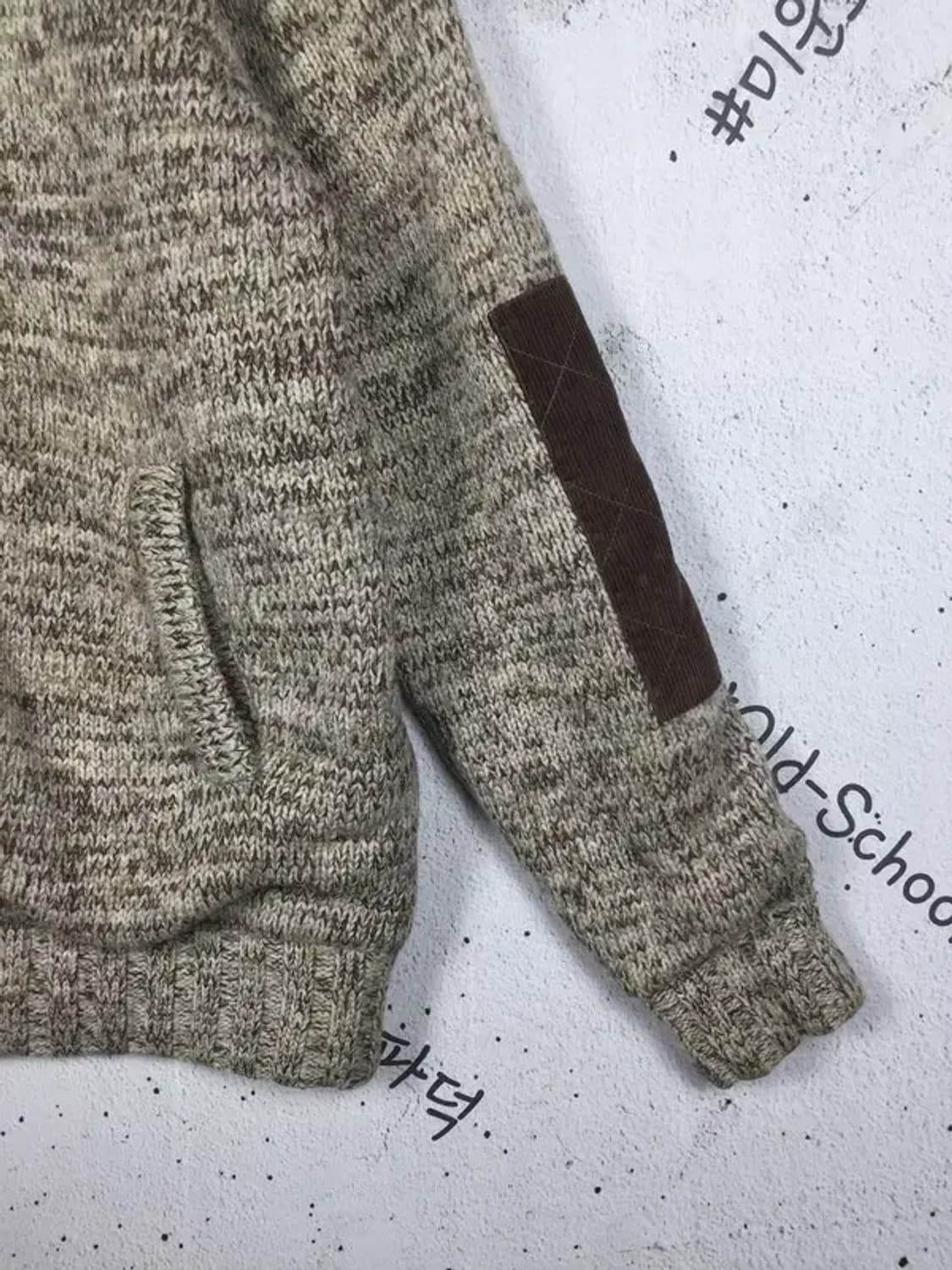 빈폴 니트 스웨터 집업 점퍼 멜란지 베이지 100 2400098 상품이미지6