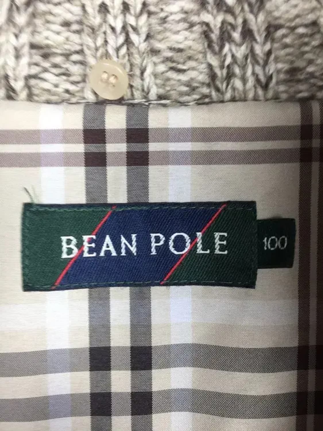 빈폴 니트 스웨터 집업 점퍼 멜란지 베이지 100 2400098 상품이미지7