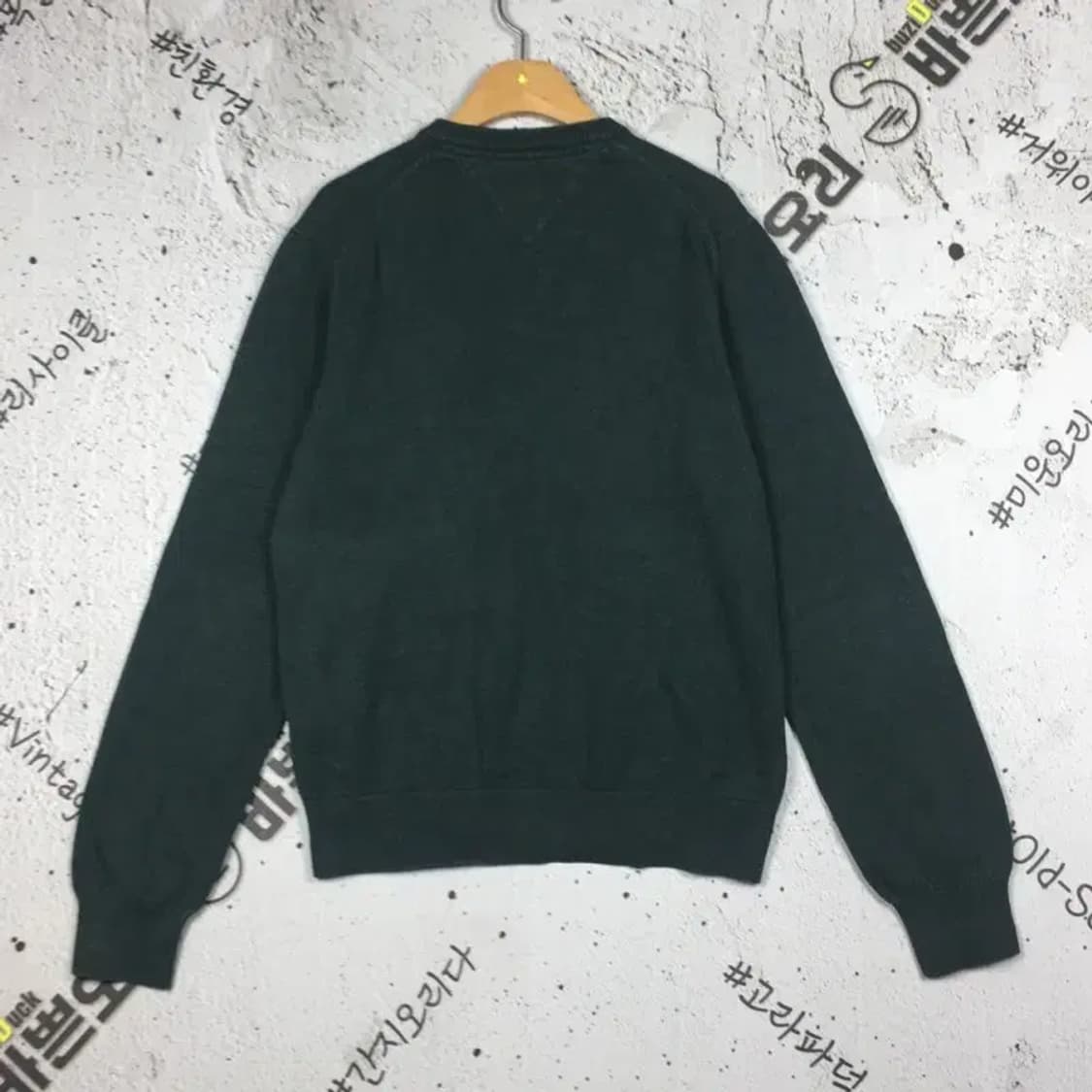 타미힐피거 라운드 코튼 니트 그린 M 2400100 상품이미지2