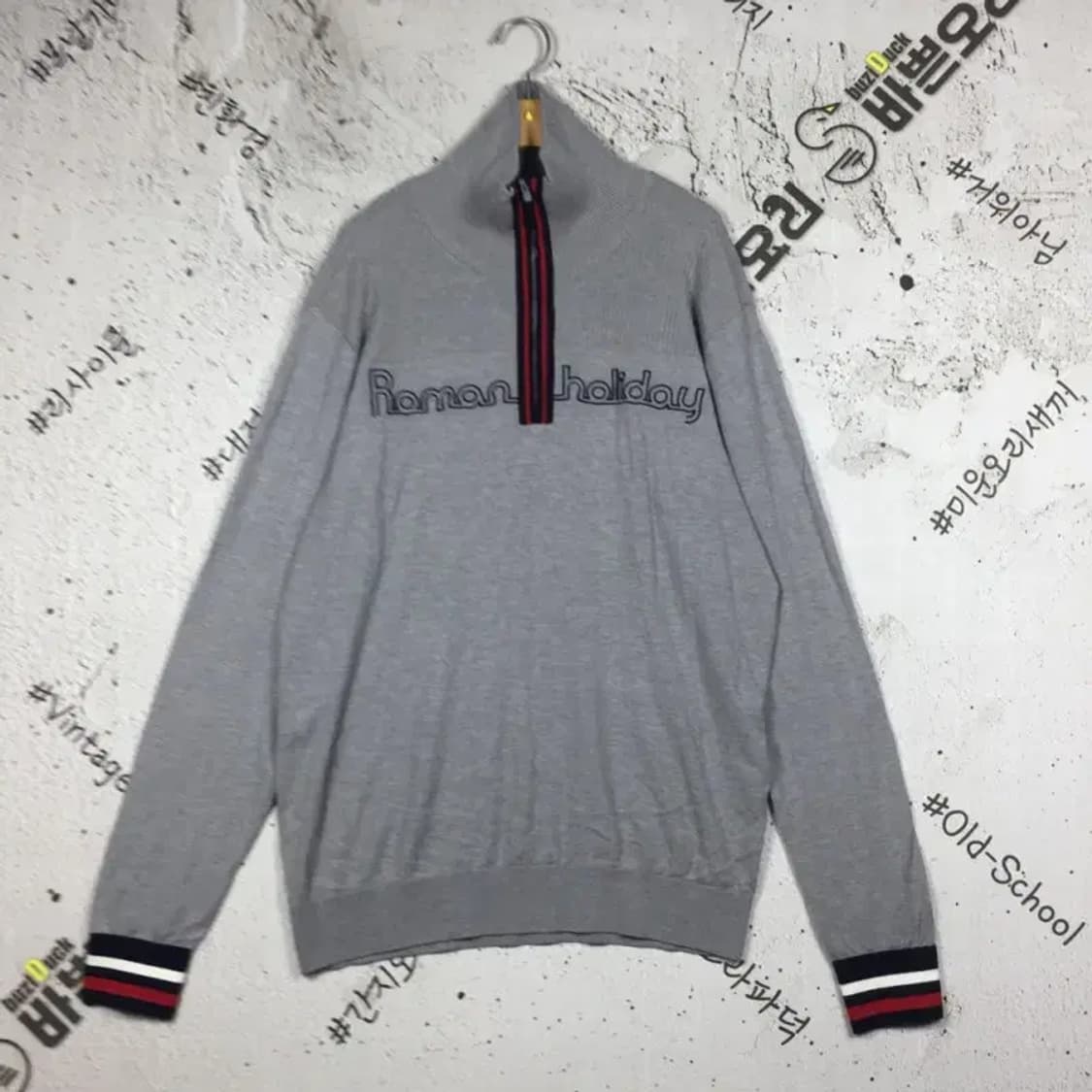 제이디엑스 골프 반집업 터틀넥 니트 스웨터 그레이 110 2400101 상품이미지1