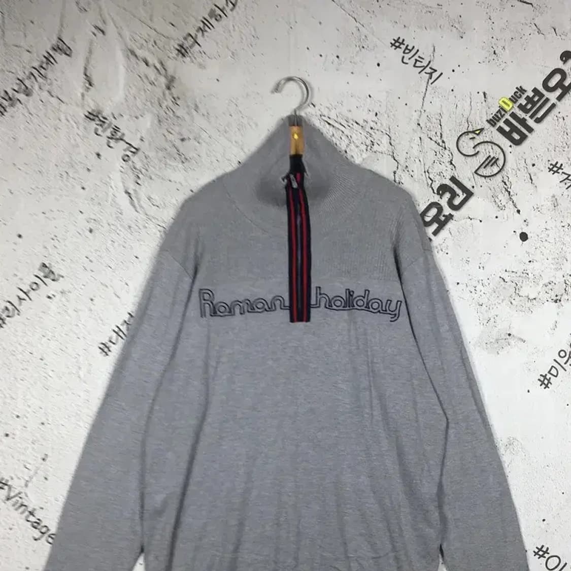 제이디엑스 골프 반집업 터틀넥 니트 스웨터 그레이 110 2400101 상품이미지4