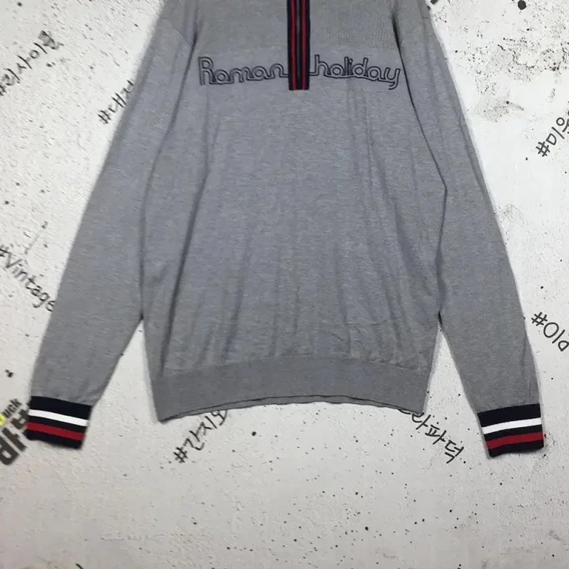 제이디엑스 골프 반집업 터틀넥 니트 스웨터 그레이 110 2400101 상품이미지5