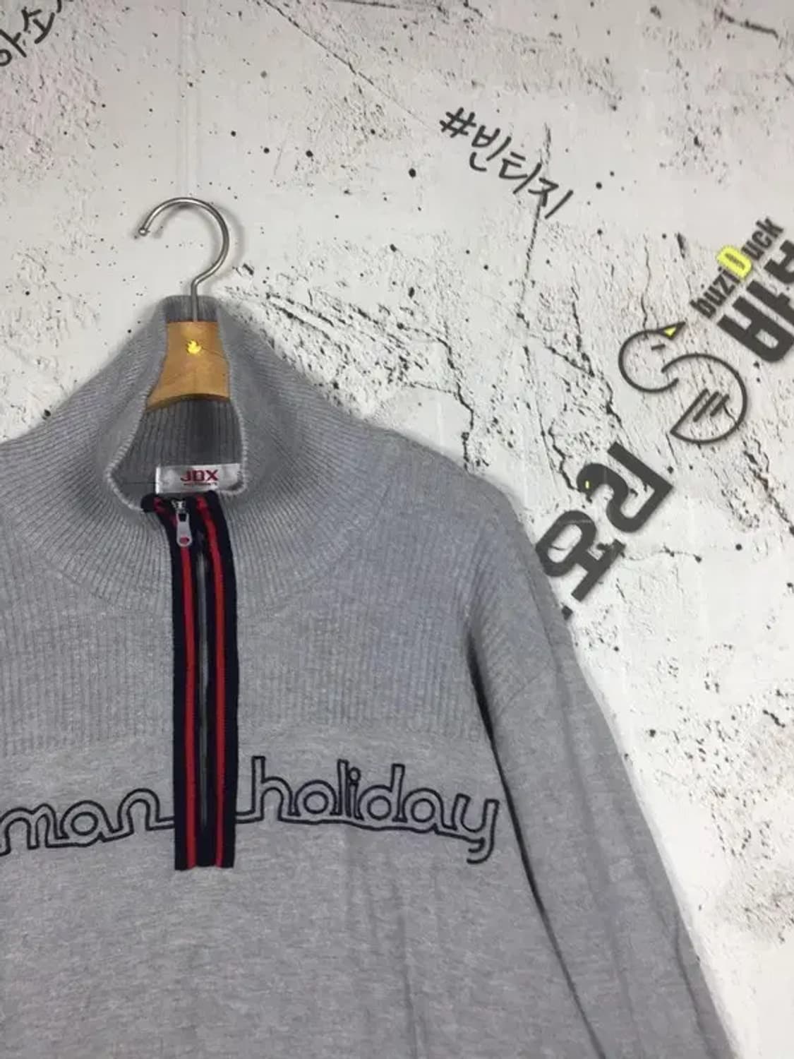 제이디엑스 골프 반집업 터틀넥 니트 스웨터 그레이 110 2400101 상품이미지6