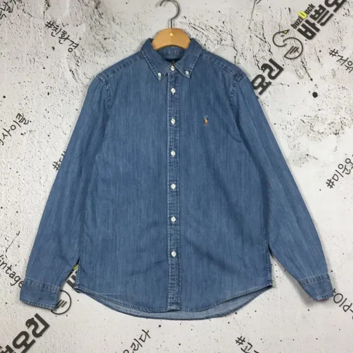 랄프로렌 여성 긴팔 데님 셔츠 중청 L/G (14-16) 1100371 상품이미지1
