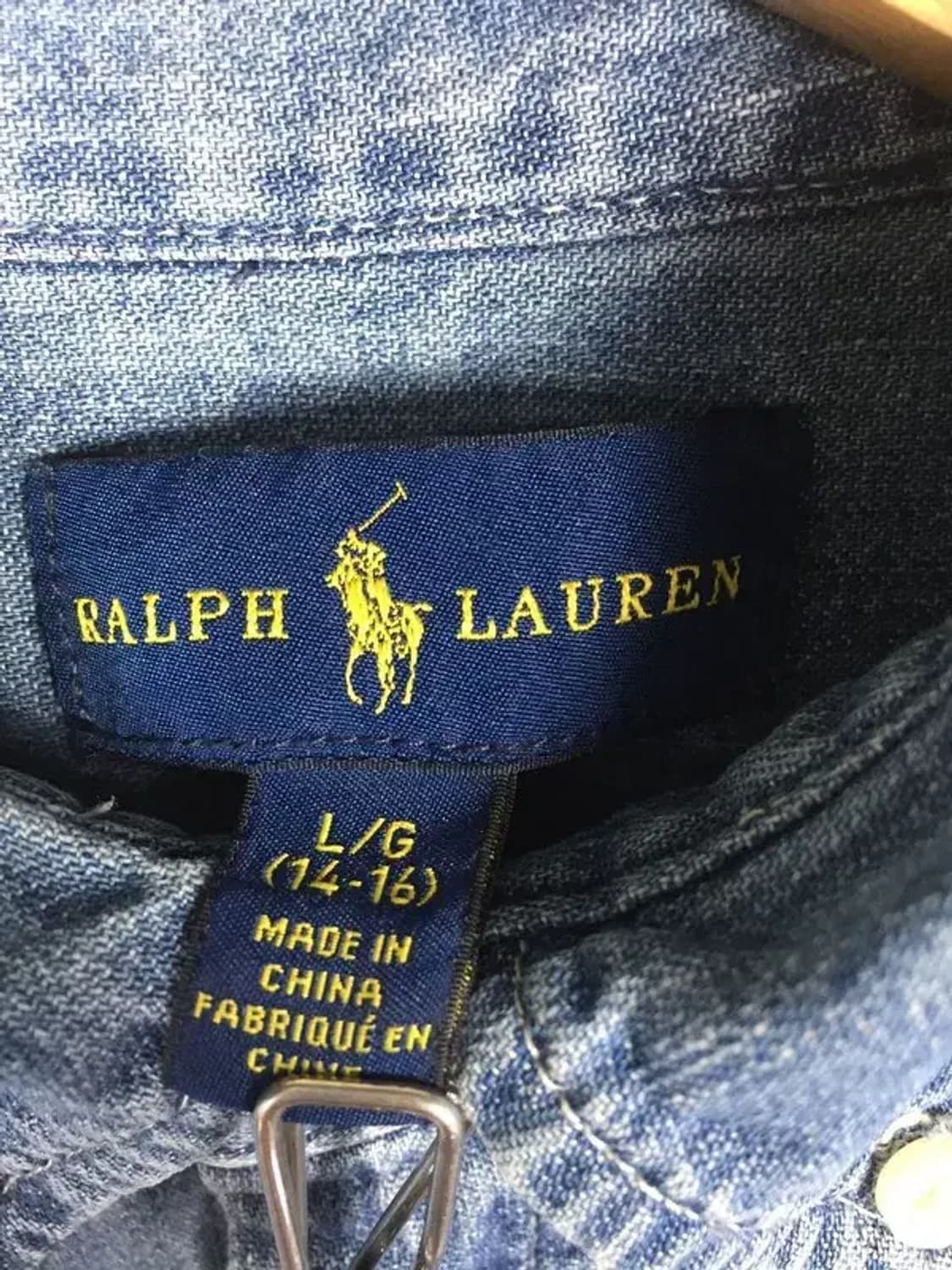 랄프로렌 여성 긴팔 데님 셔츠 중청 L/G (14-16) 1100371 상품이미지8