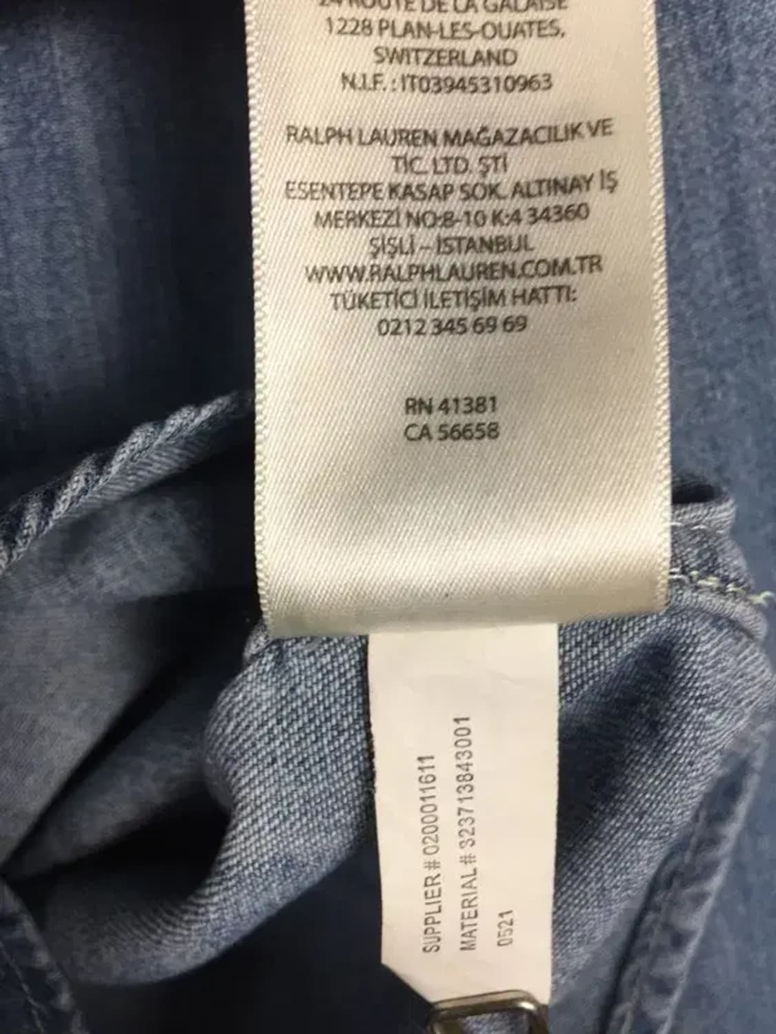 랄프로렌 여성 긴팔 데님 셔츠 중청 L/G (14-16) 1100371 상품이미지9