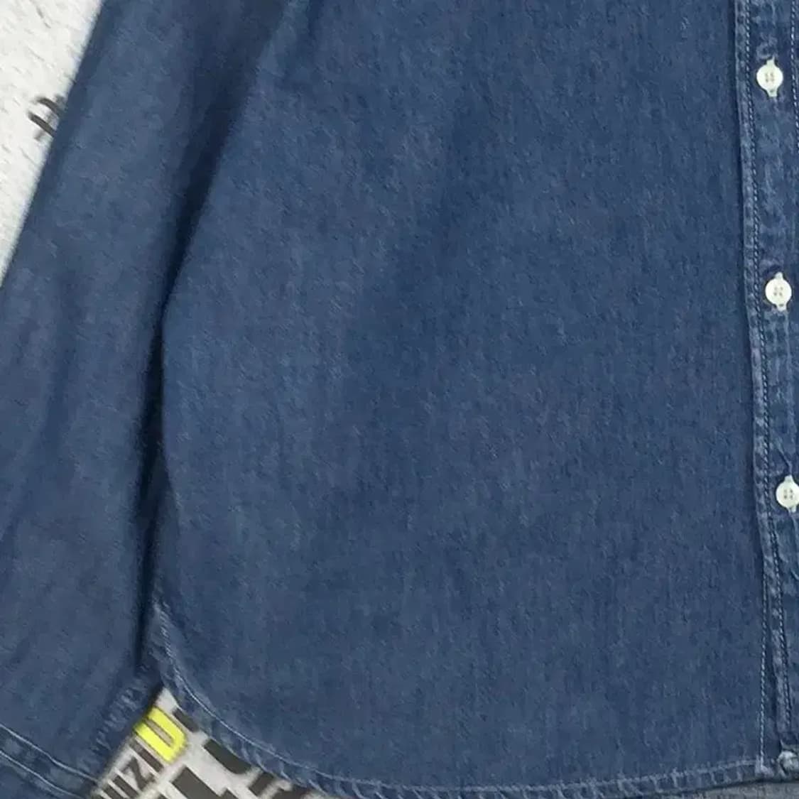 후아유 여성 스티브 크롭 데님 셔츠 중청 S 1100372 상품이미지4