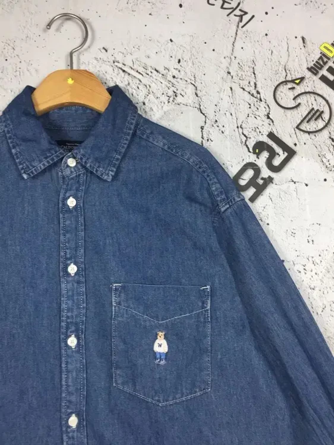 후아유 여성 스티브 크롭 데님 셔츠 중청 S 1100372 상품이미지5