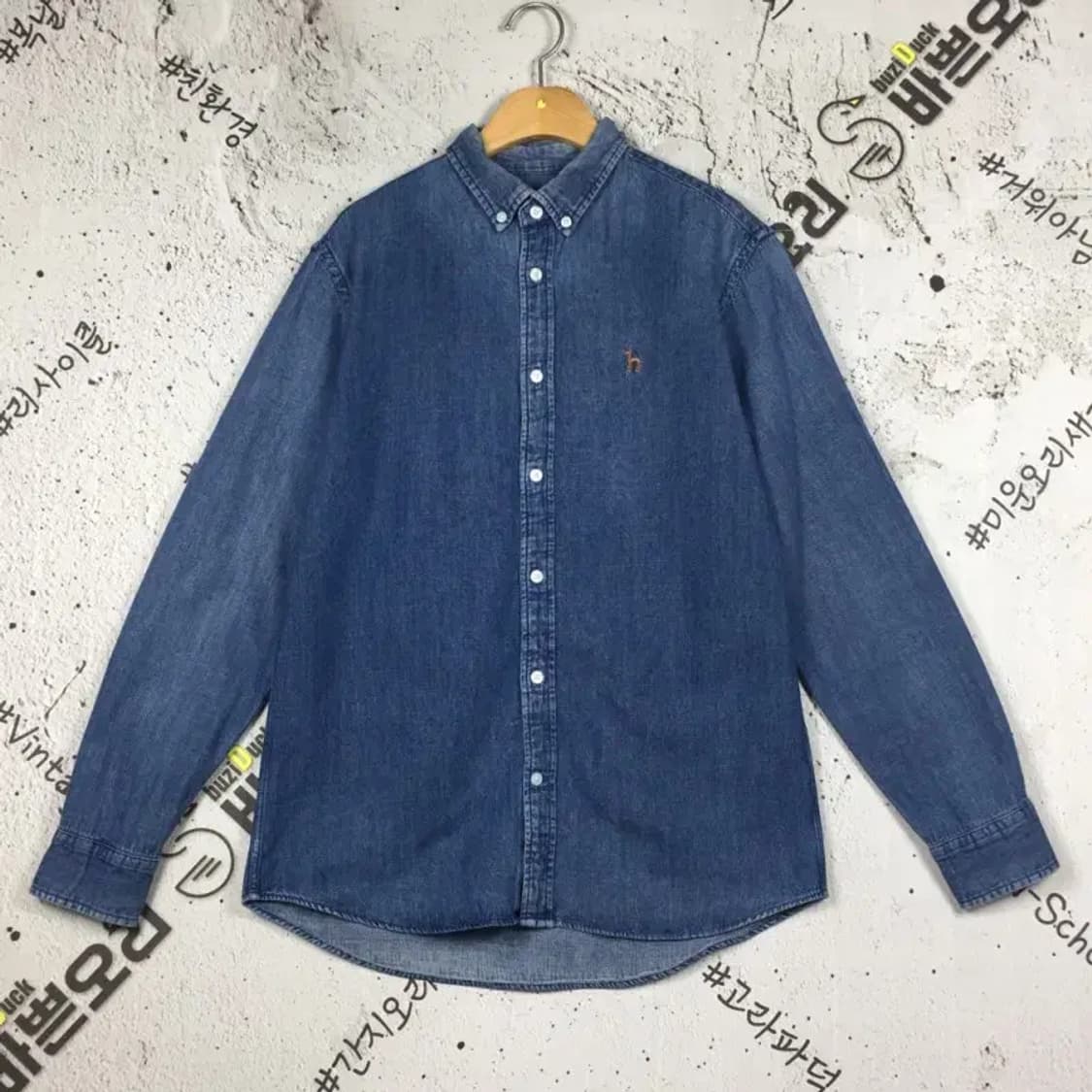 헤지스 긴팔 데님 셔츠 중청 M 1100374 상품이미지1