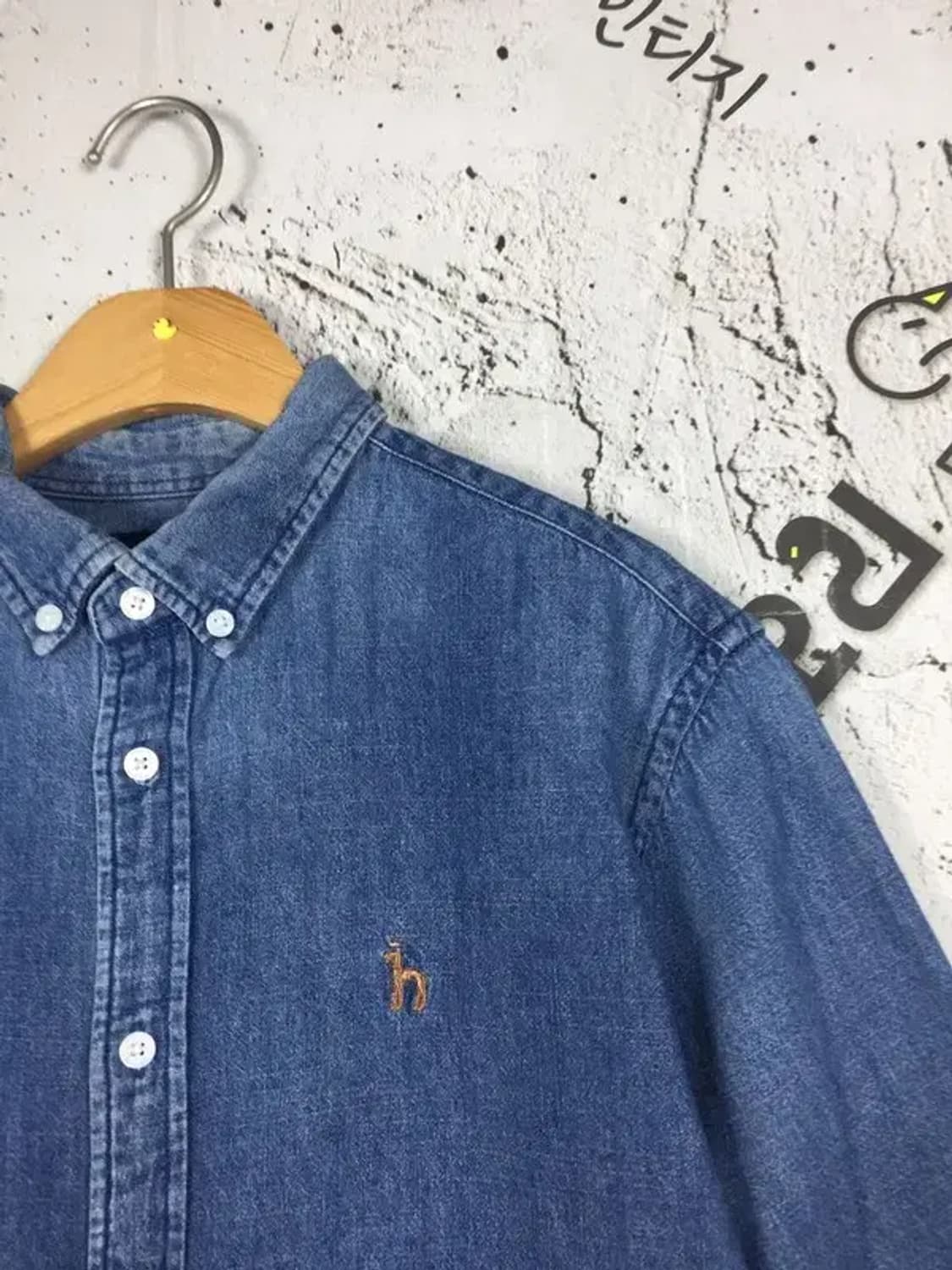 헤지스 긴팔 데님 셔츠 중청 M 1100374 상품이미지4