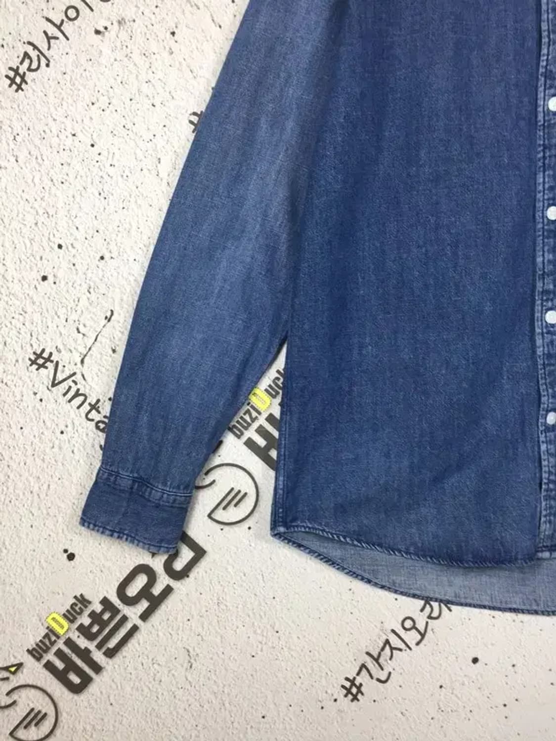 헤지스 긴팔 데님 셔츠 중청 M 1100374 상품이미지6