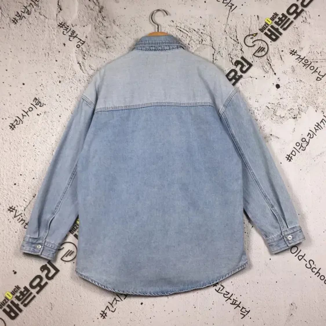 닉스 여성 오버핏 데님 셔츠 라이트 연청 85 1100380 상품이미지2