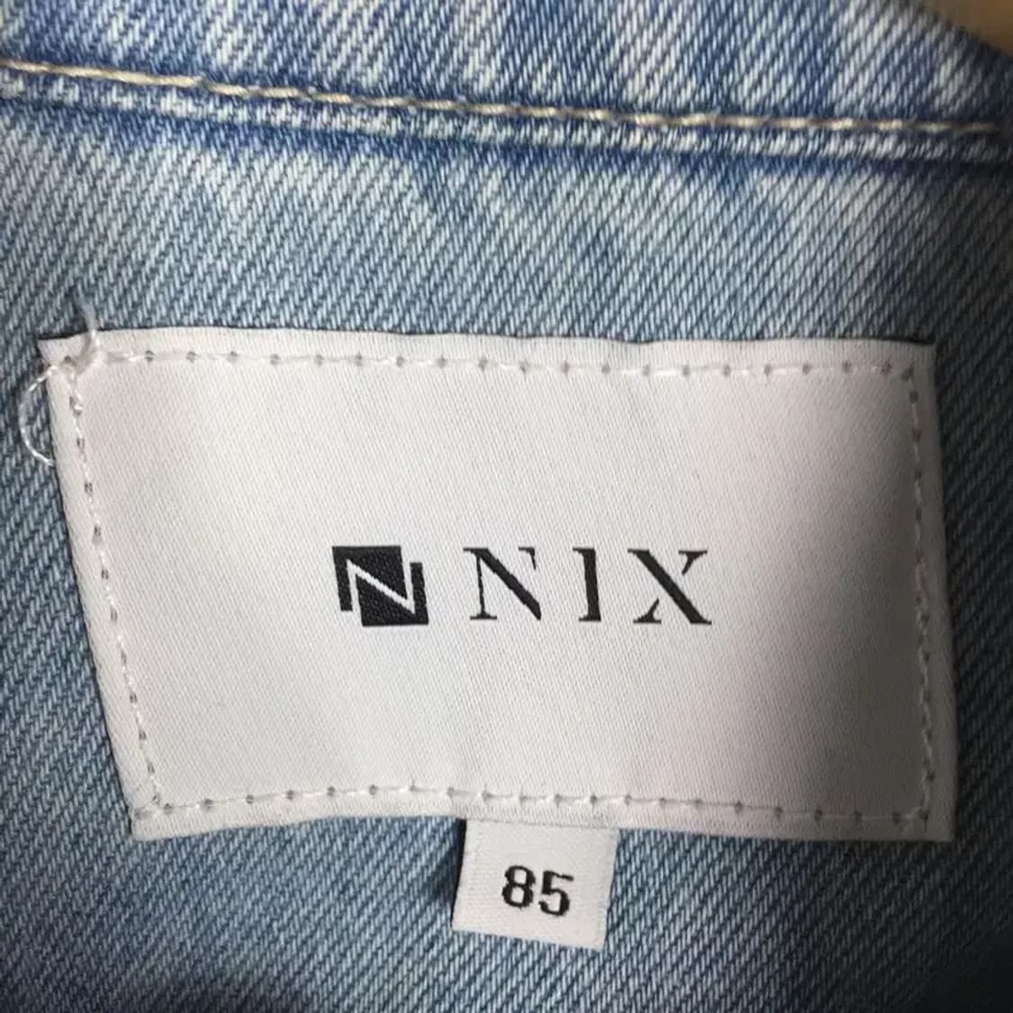 닉스 여성 오버핏 데님 셔츠 라이트 연청 85 1100380 상품이미지7