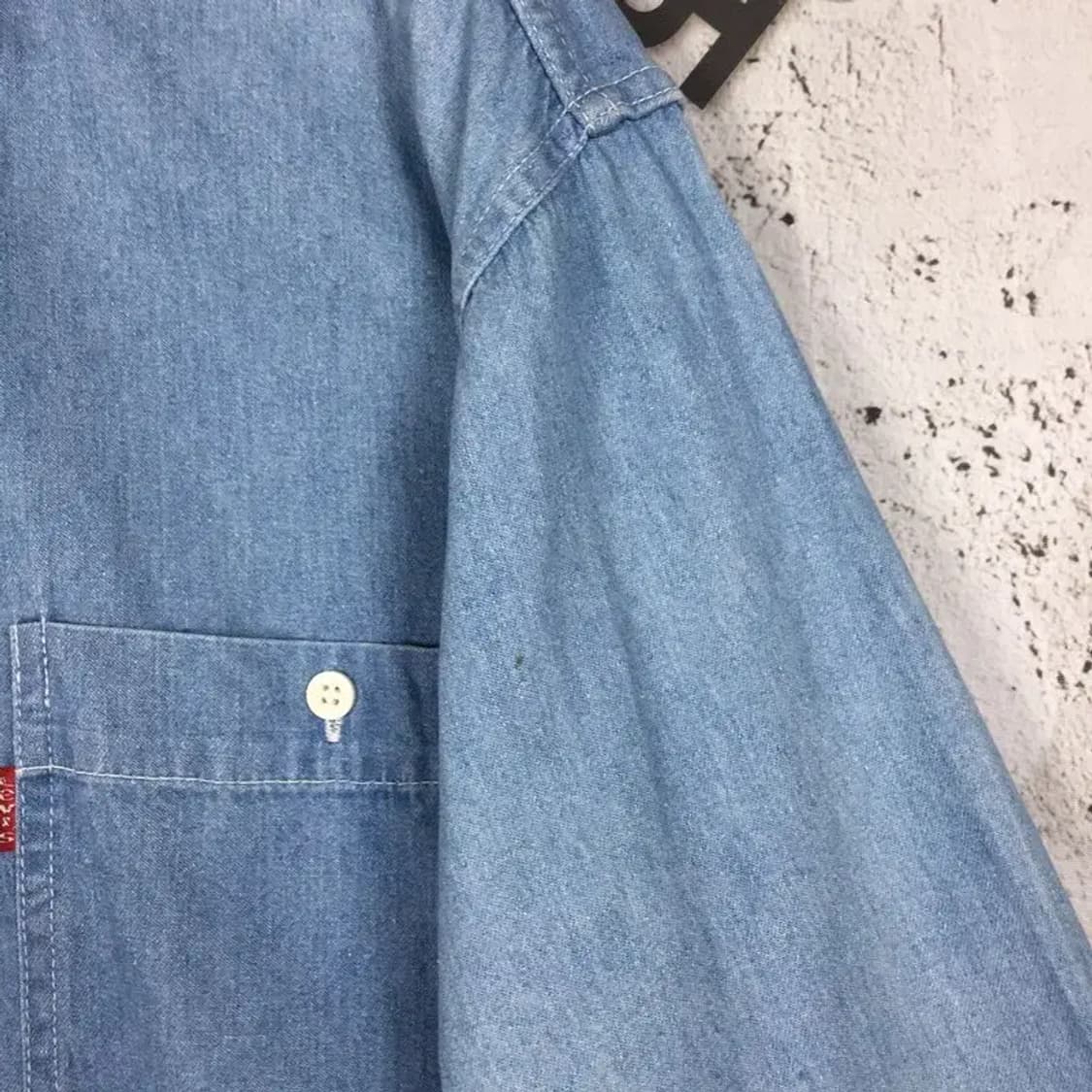 리바이스 포켓 데님 셔츠 라이트 워시 연청 M 1100376 상품이미지10